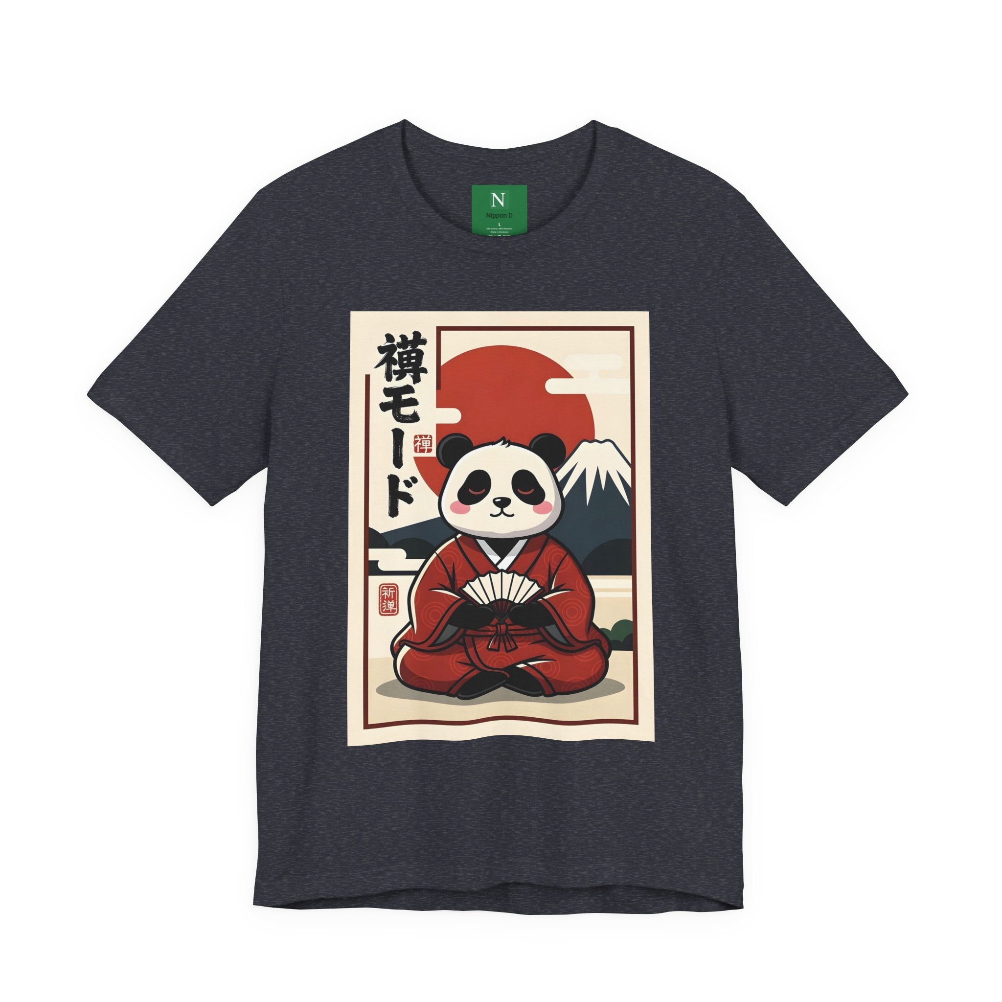 Panda Samurai Tee — Cute Japanese Ukiyo-e Style Graphic T-Shirt