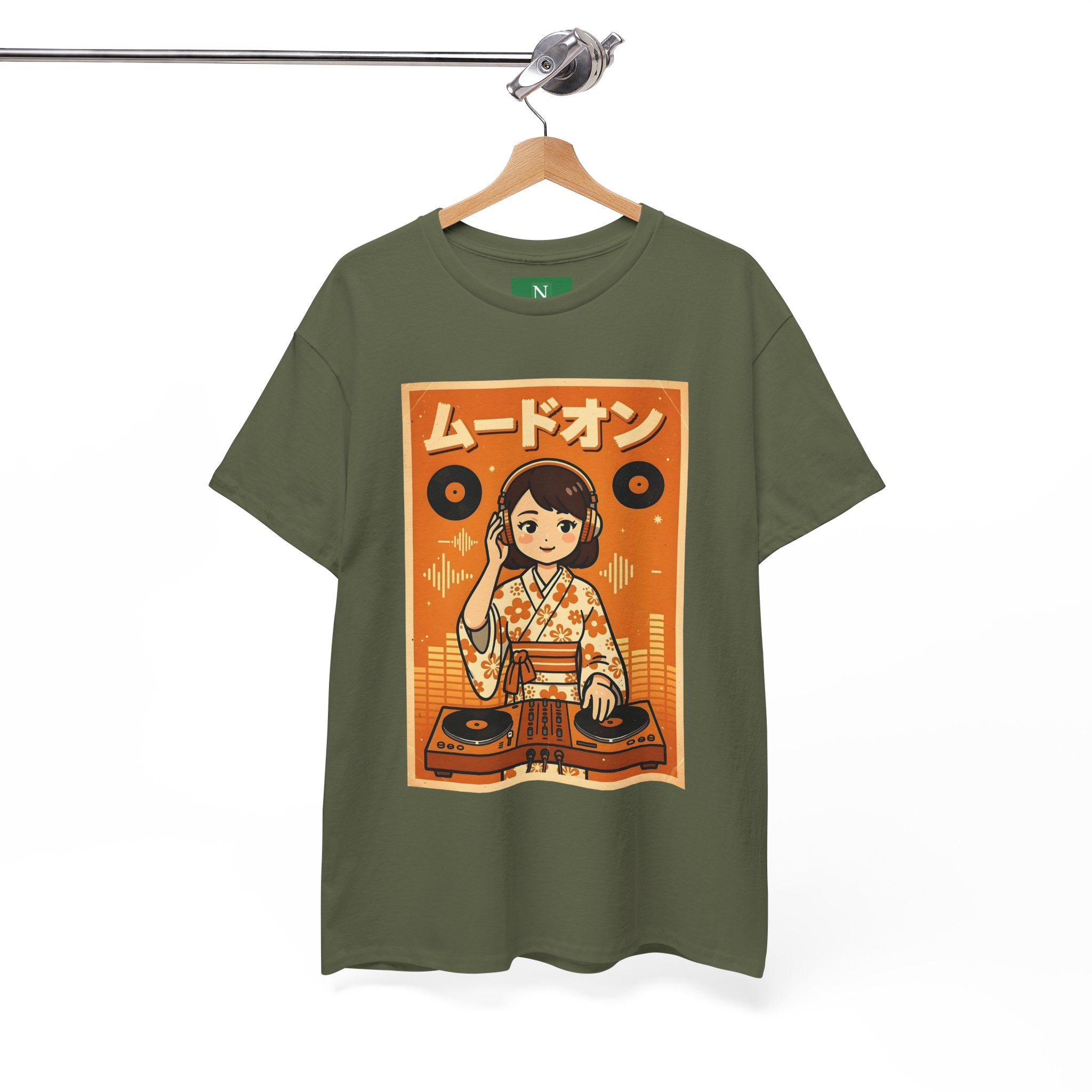 DJ Kimono T‑Shirt — Retro Japanese Anime Vinyl DJ Graphic Tee