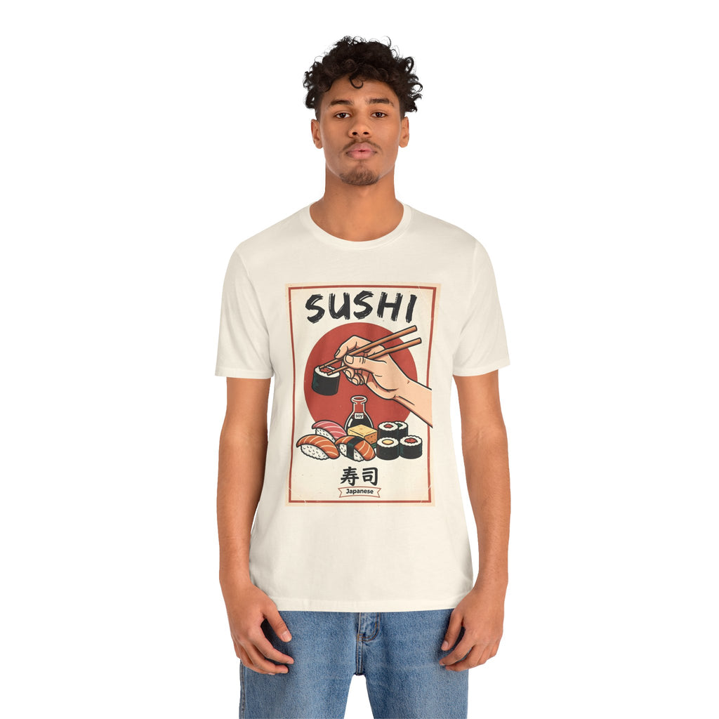 Sushi Poster Graphic Tee — Retro Japanese Sushi Shirt
