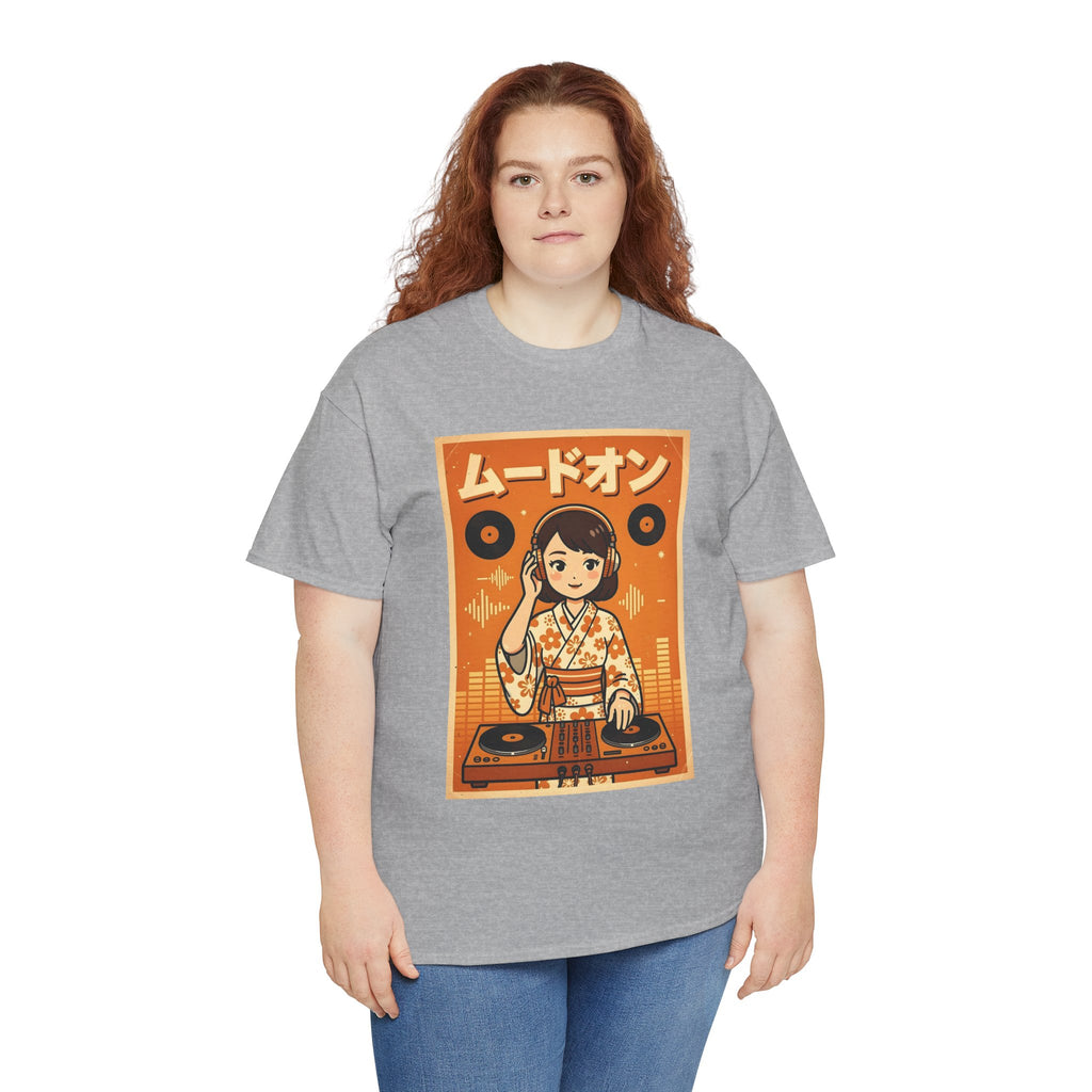 DJ Kimono T‑Shirt — Retro Japanese Anime Vinyl DJ Graphic Tee