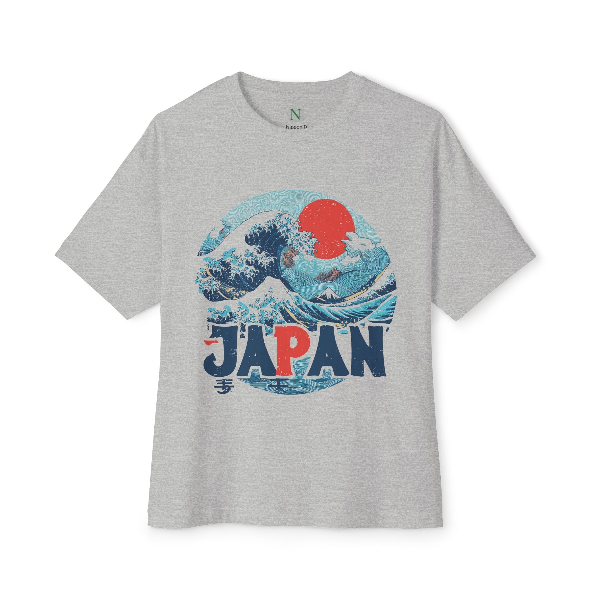Copy of Japanese Wave Art Unisex Oversized Boxy Tee, Casual Streetwear, Vintage Graphic Tee, Summer Outfit, Gift for Art Lovers