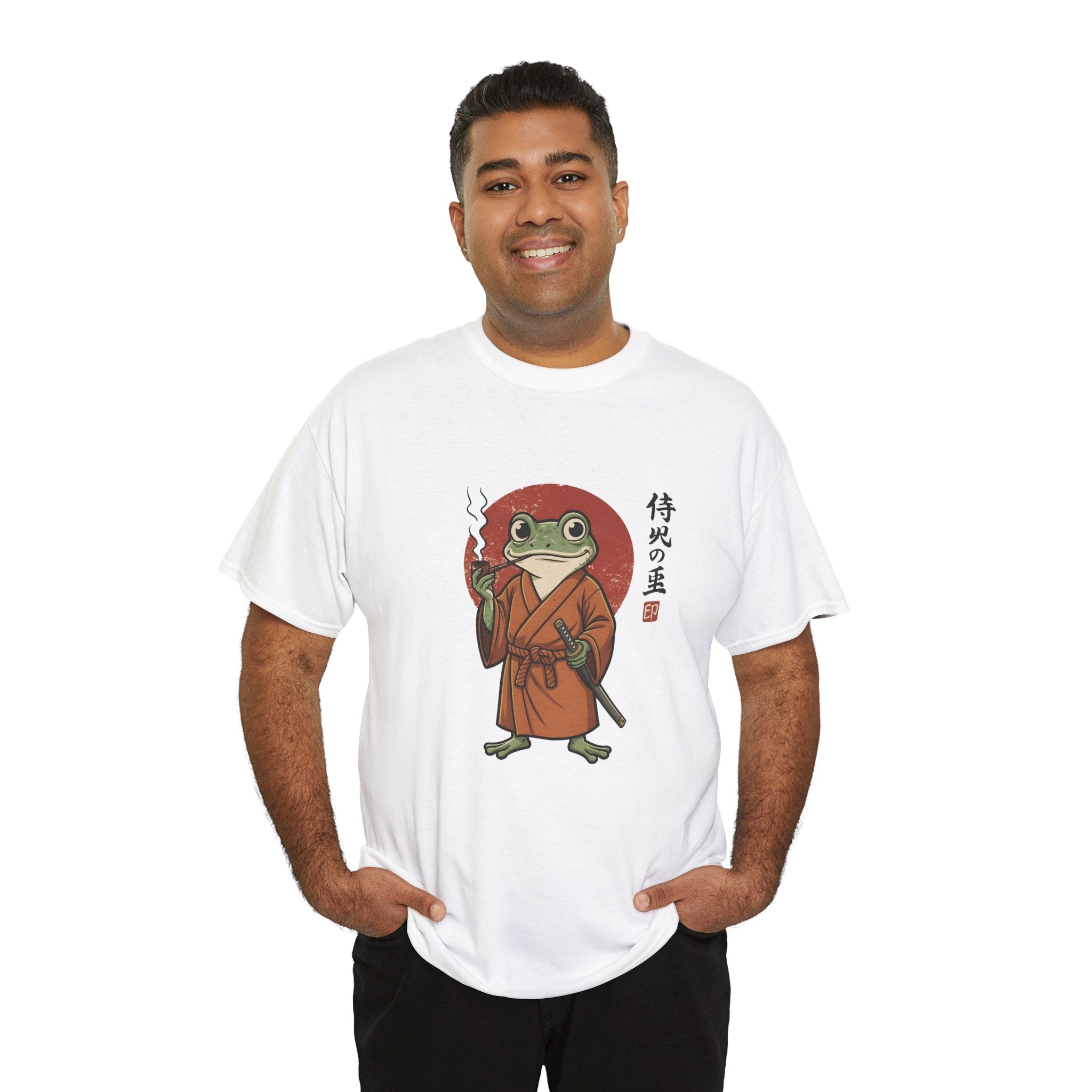 Samurai Frog T‑Shirt — Japanese Style Frog Warrior Tee