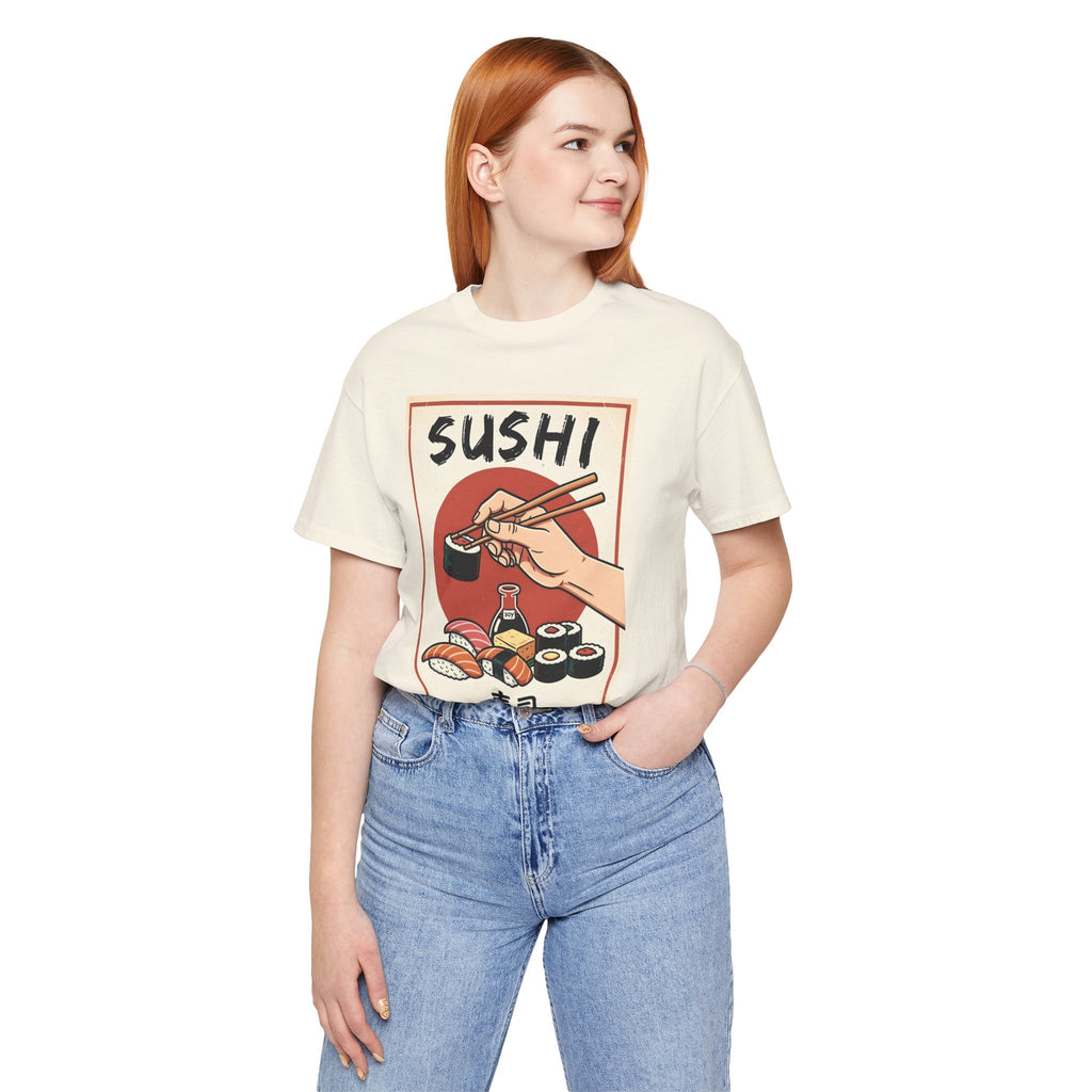 Sushi Poster Graphic Tee — Retro Japanese Sushi Shirt