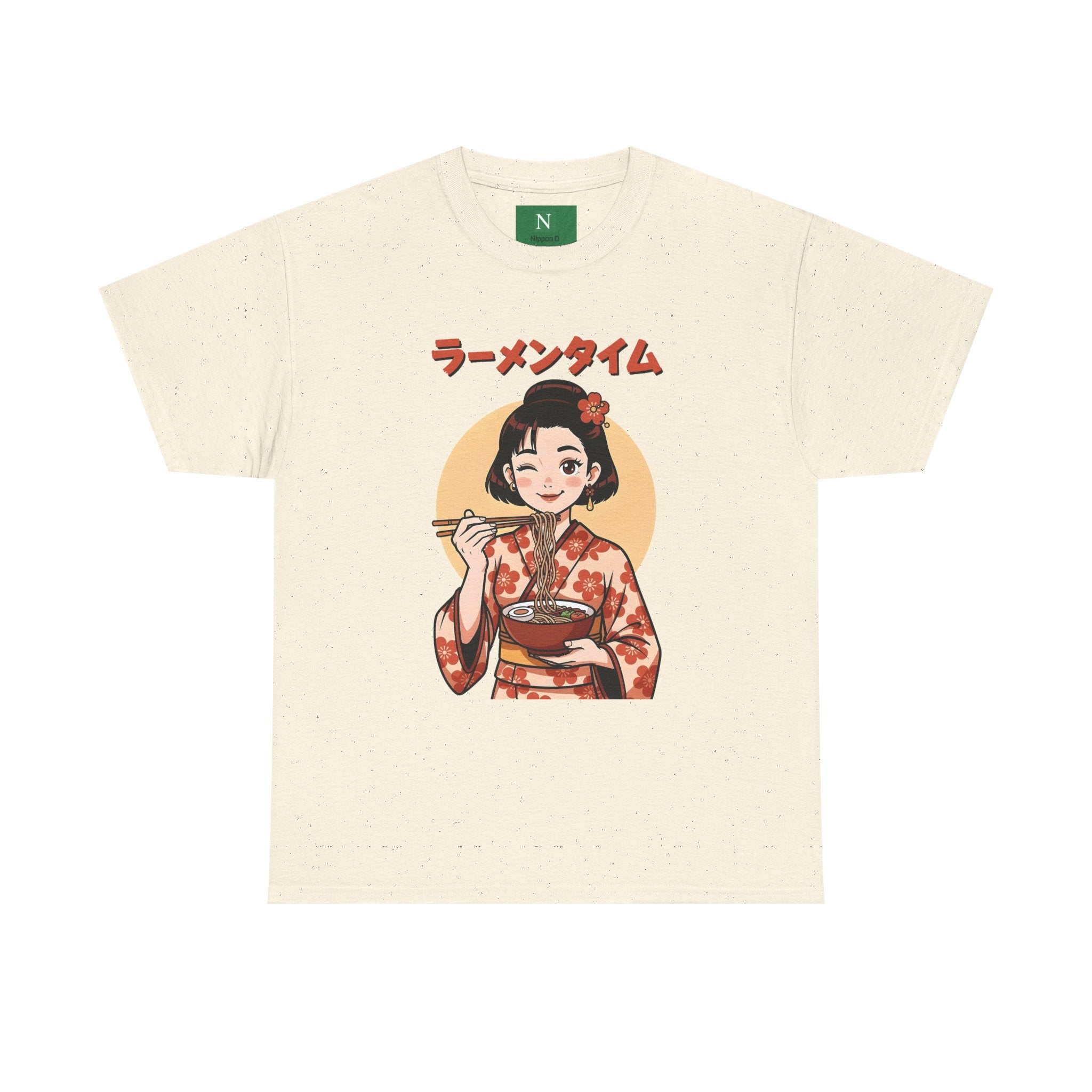 Ramen Time Tee — Cute Kimono Girl Eating Ramen Graphic T-Shirt