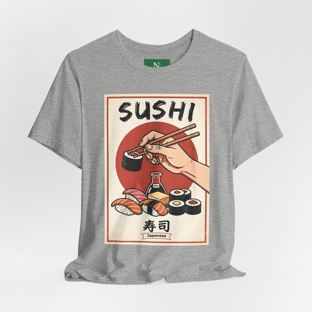 Sushi Poster Graphic Tee — Retro Japanese Sushi Shirt