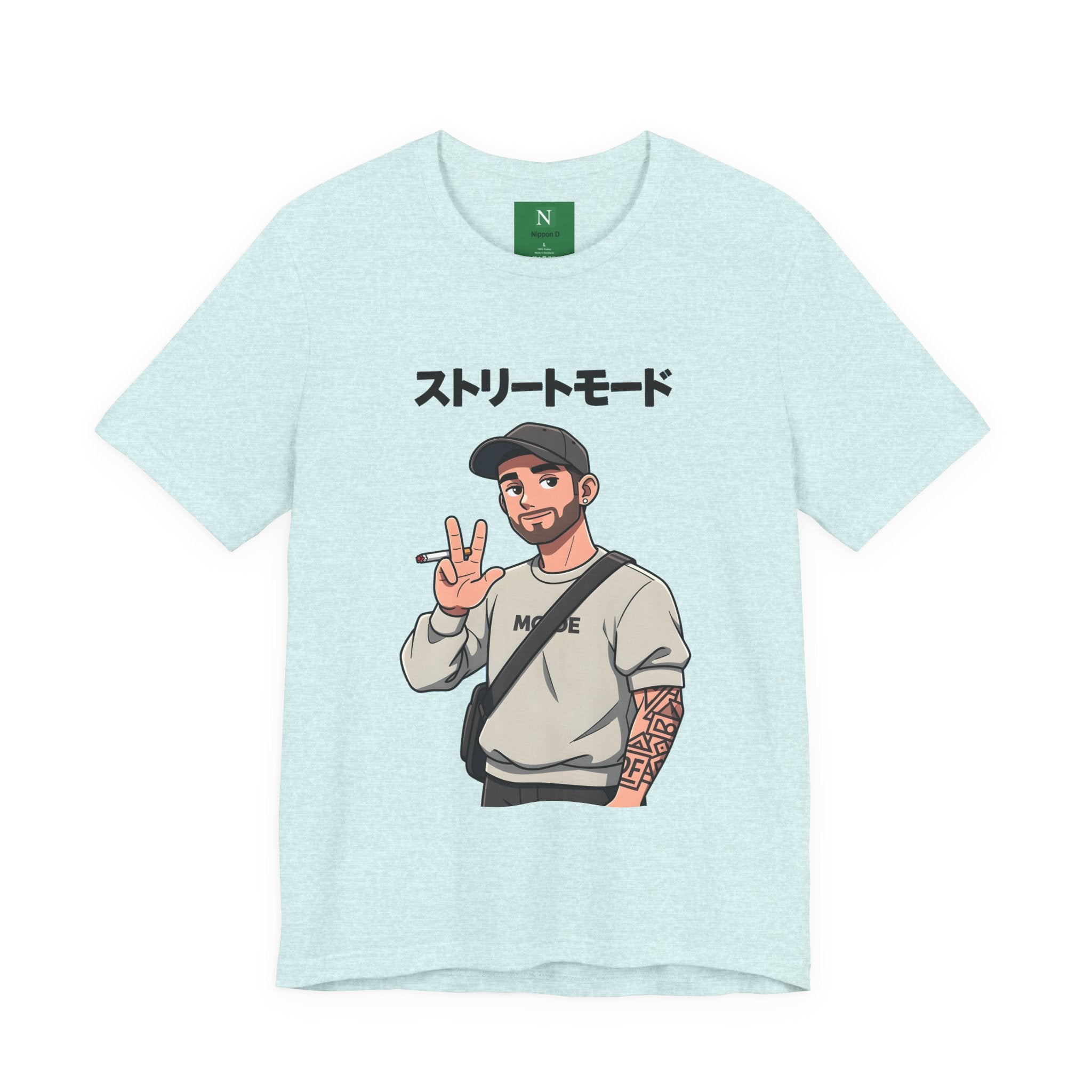 Street Mode Graphic Tee — Japanese Text Casual Urban T-Shirt
