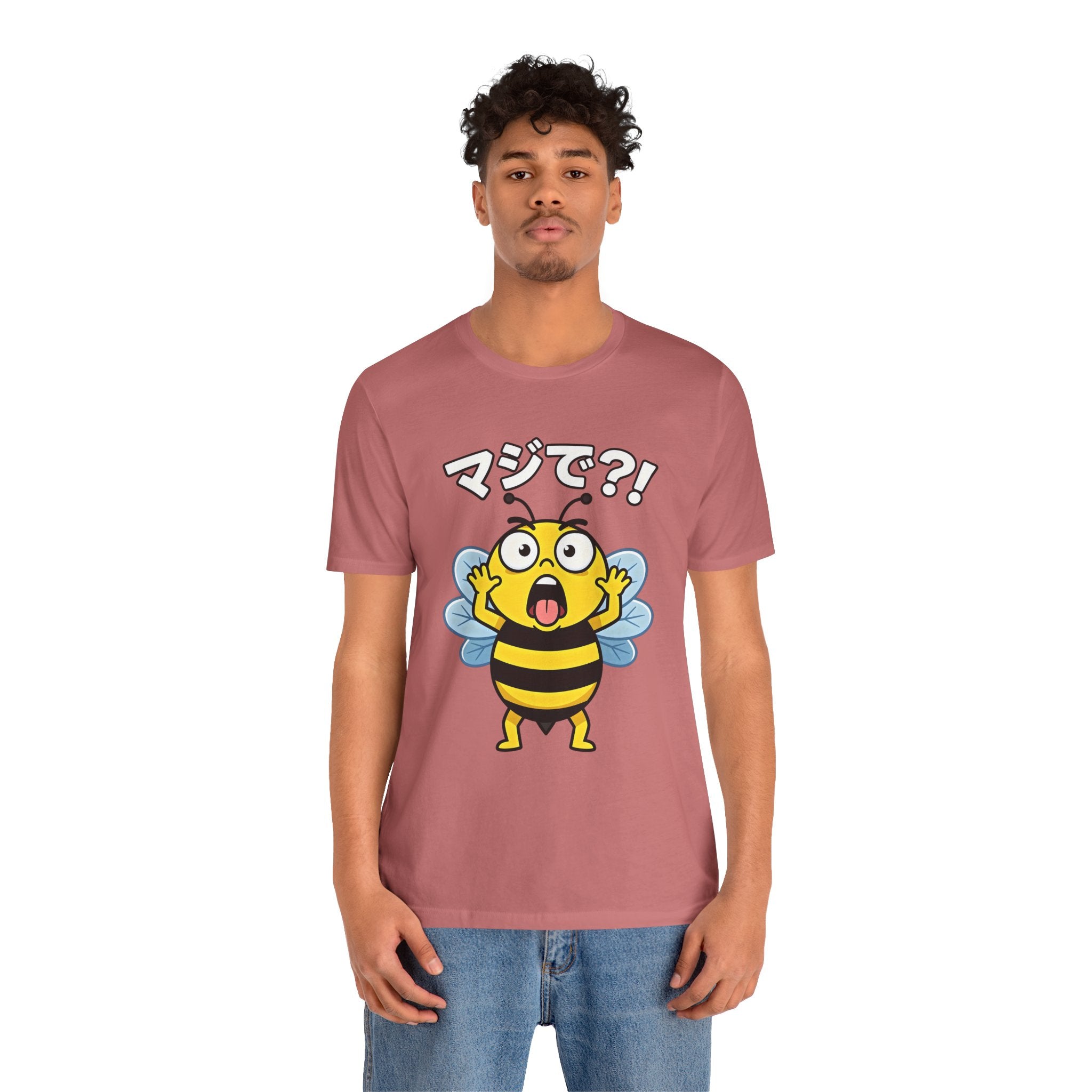Surprised Bee Tee – マジで?! Cute Japanese Cartoon Graphic T-Shirt