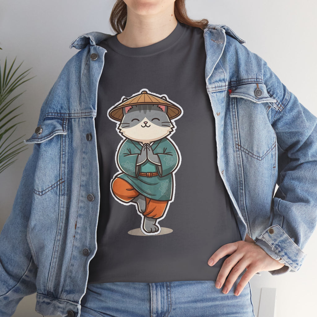 Meditating Cat Tee — Cute Zen Cat Yoga T-Shirt