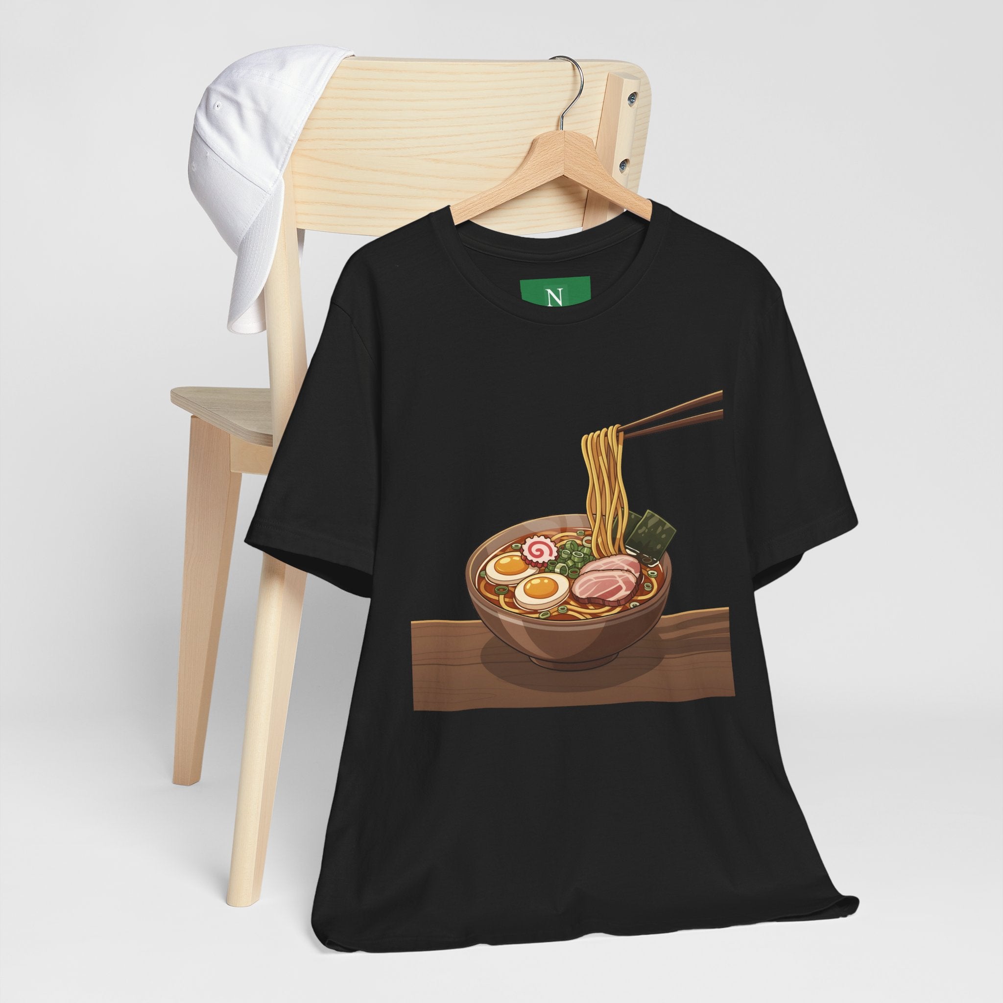 Ramen Bowl Graphic Tee – Chopsticks & Noodles Japanese Food T-Shirt