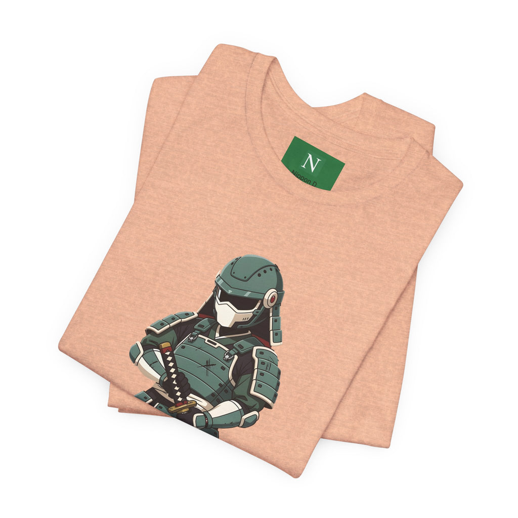 Samurai Cat T-Shirt – Cute Armored Kitty with Katana Graphic