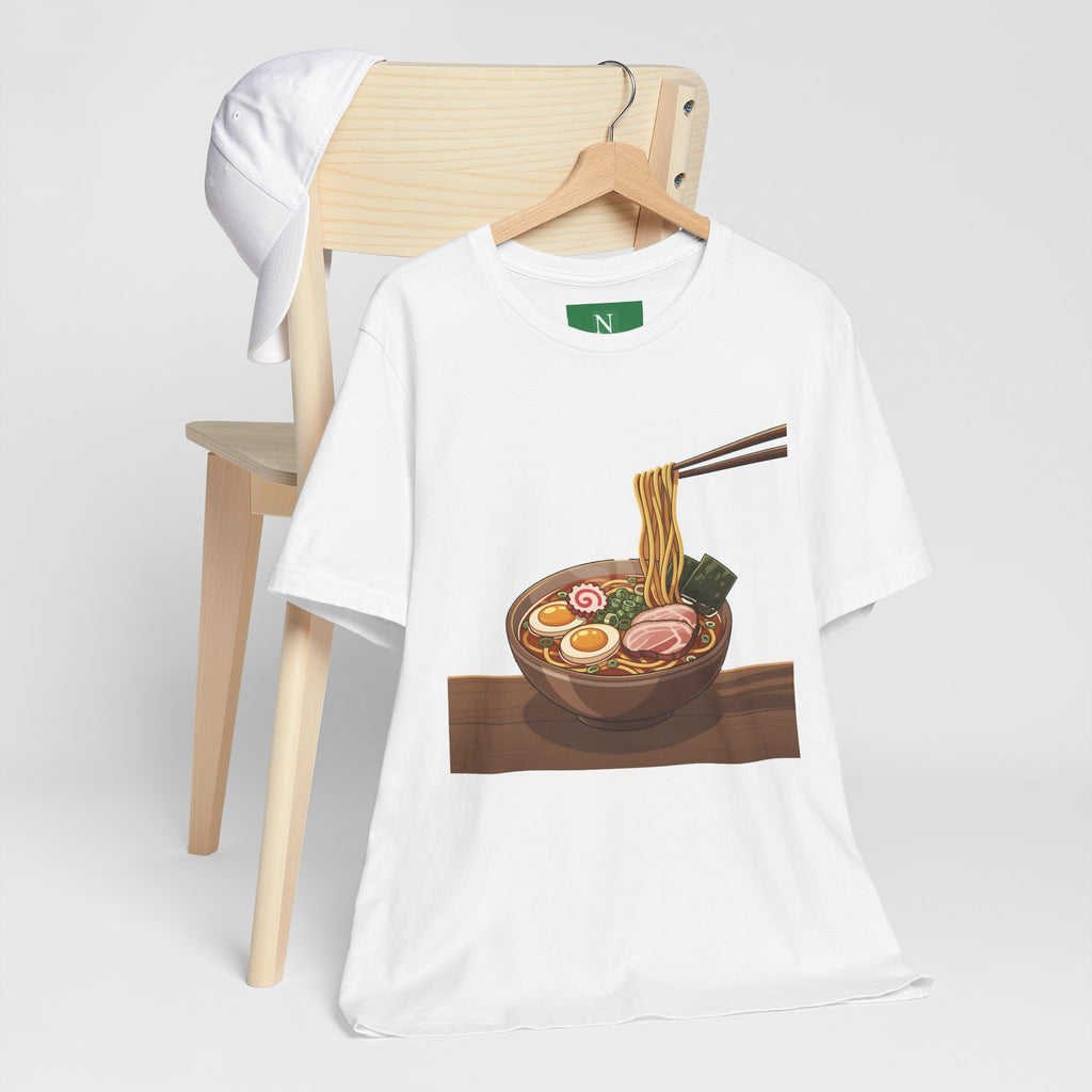 Ramen Bowl Graphic Tee – Chopsticks & Noodles Japanese Food T-Shirt