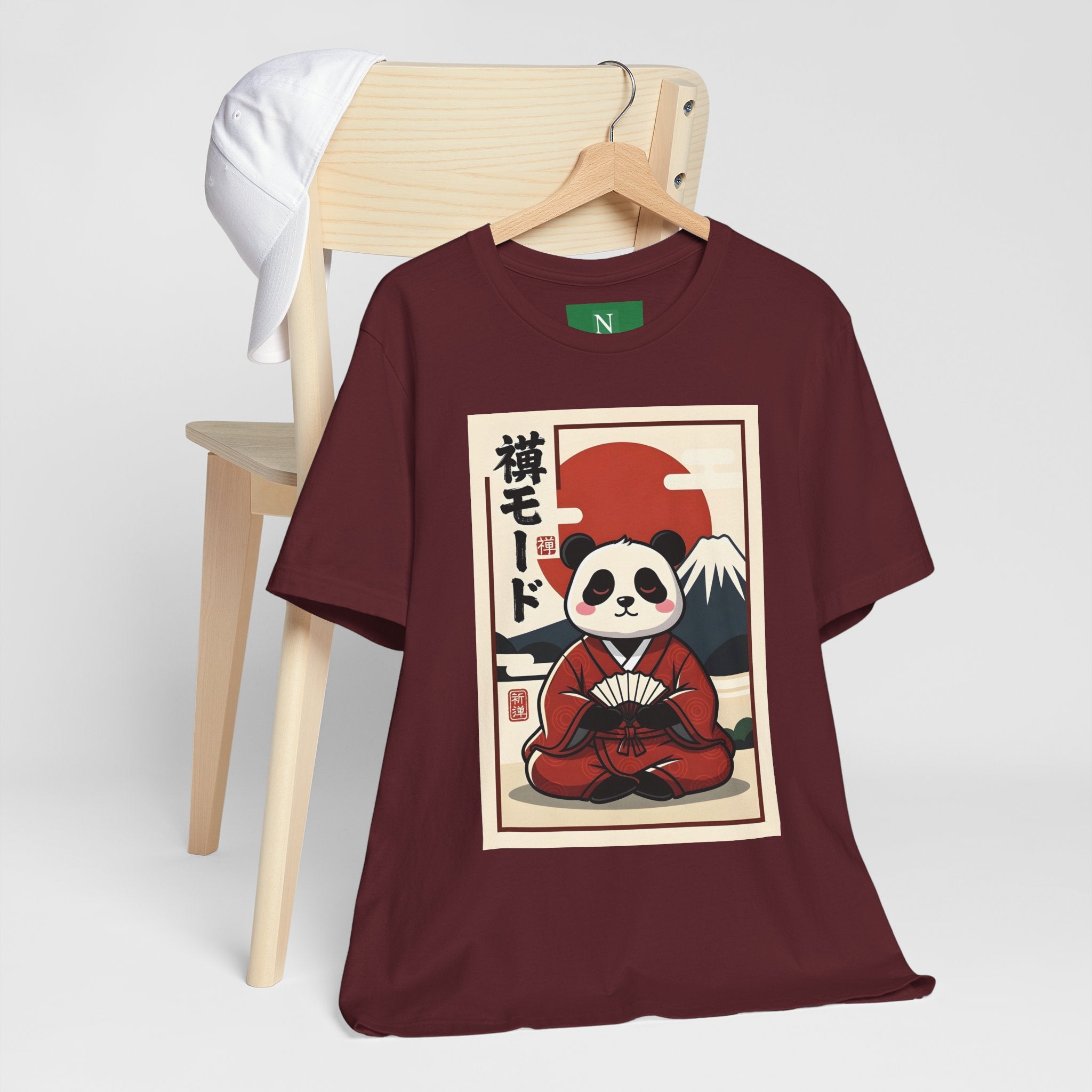 Panda Samurai Tee — Cute Japanese Ukiyo-e Style Graphic T-Shirt