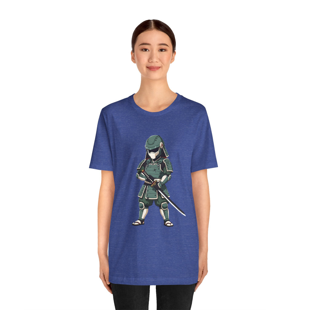 Samurai Cat T-Shirt – Cute Armored Kitty with Katana Graphic
