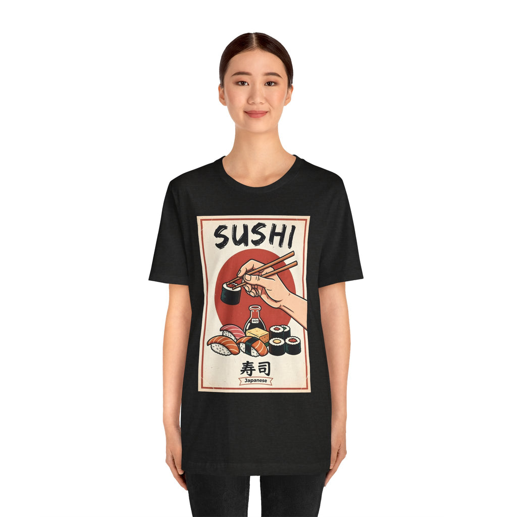 Sushi Poster Graphic Tee — Retro Japanese Sushi Shirt