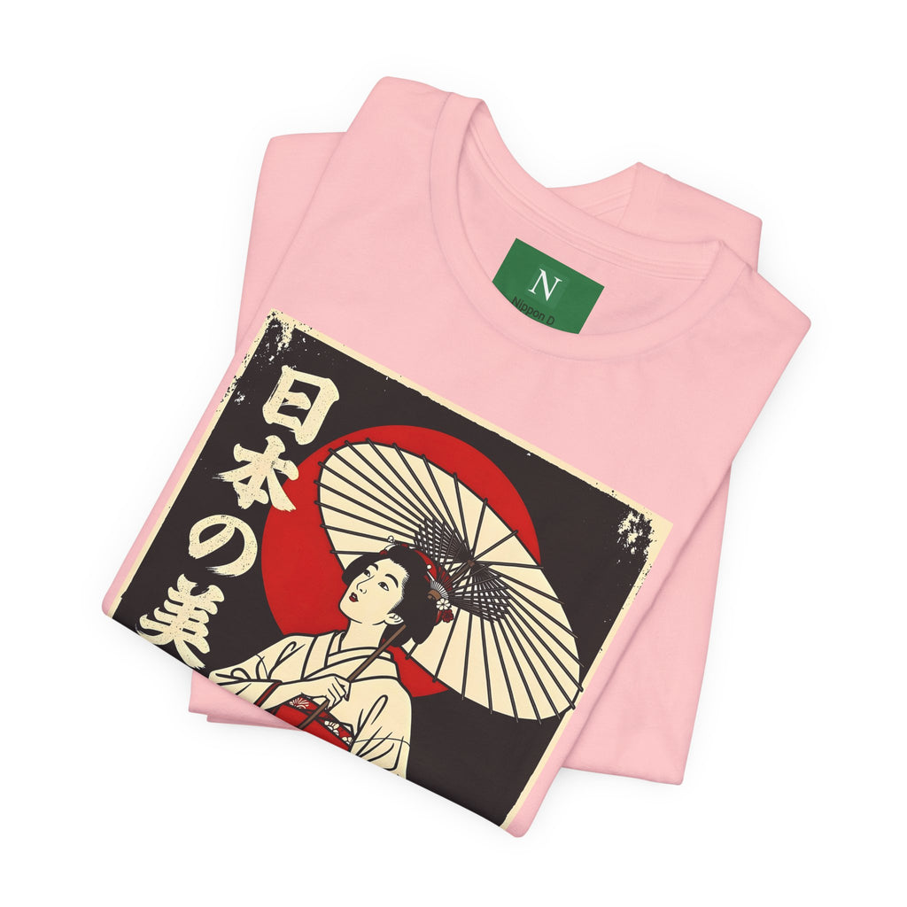 Geisha Umbrella T‑Shirt — Japanese Beauty Vintage Ukiyo-e Tee