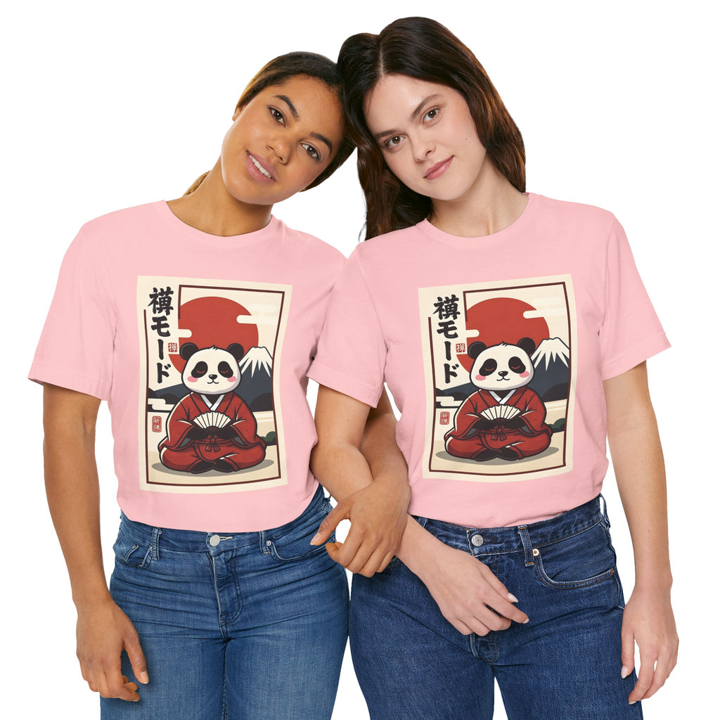 Panda Samurai Tee — Cute Japanese Ukiyo-e Style Graphic T-Shirt