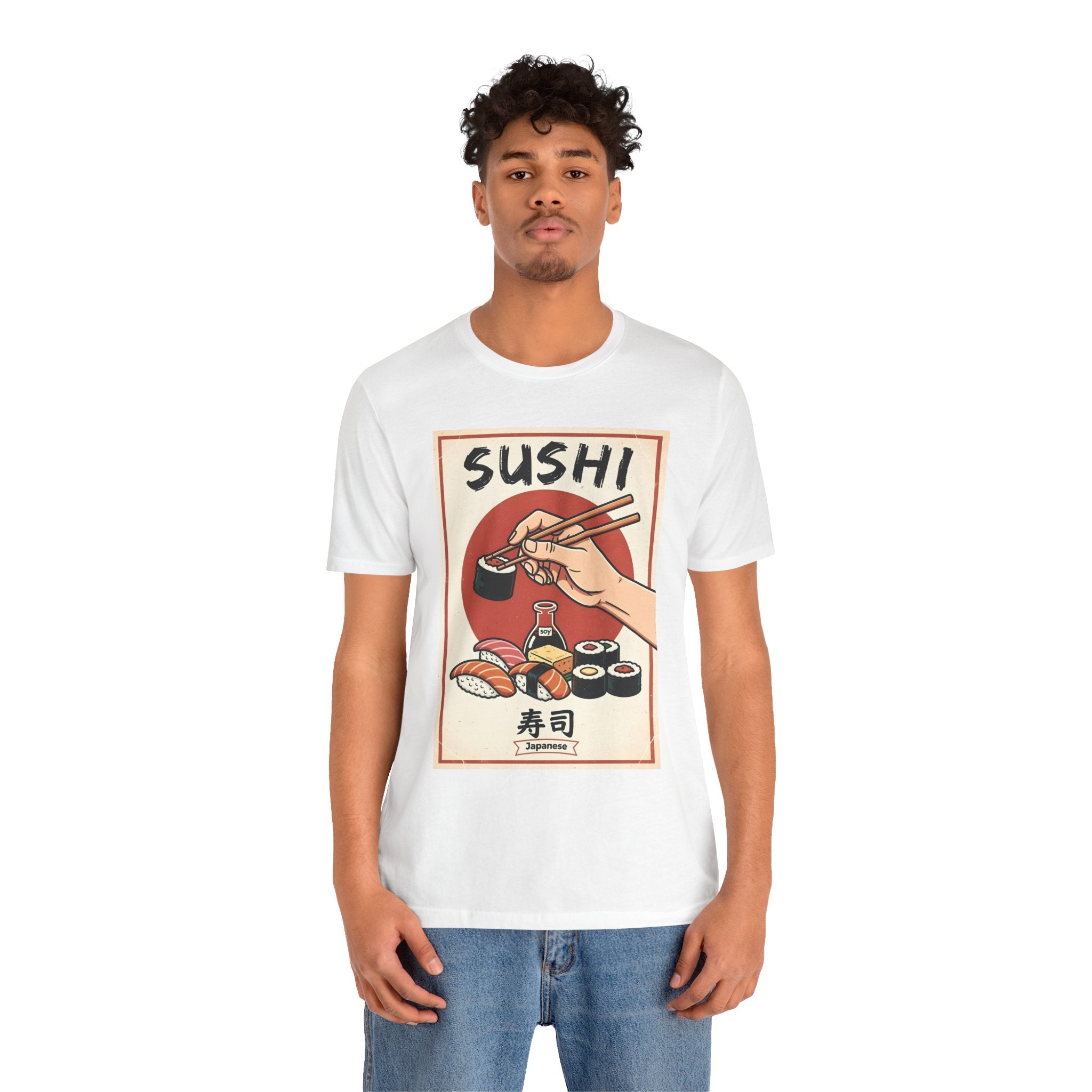 Sushi Poster Graphic Tee — Retro Japanese Sushi Shirt