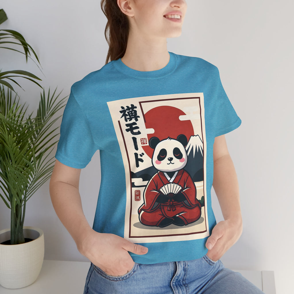 Panda Samurai Tee — Cute Japanese Ukiyo-e Style Graphic T-Shirt