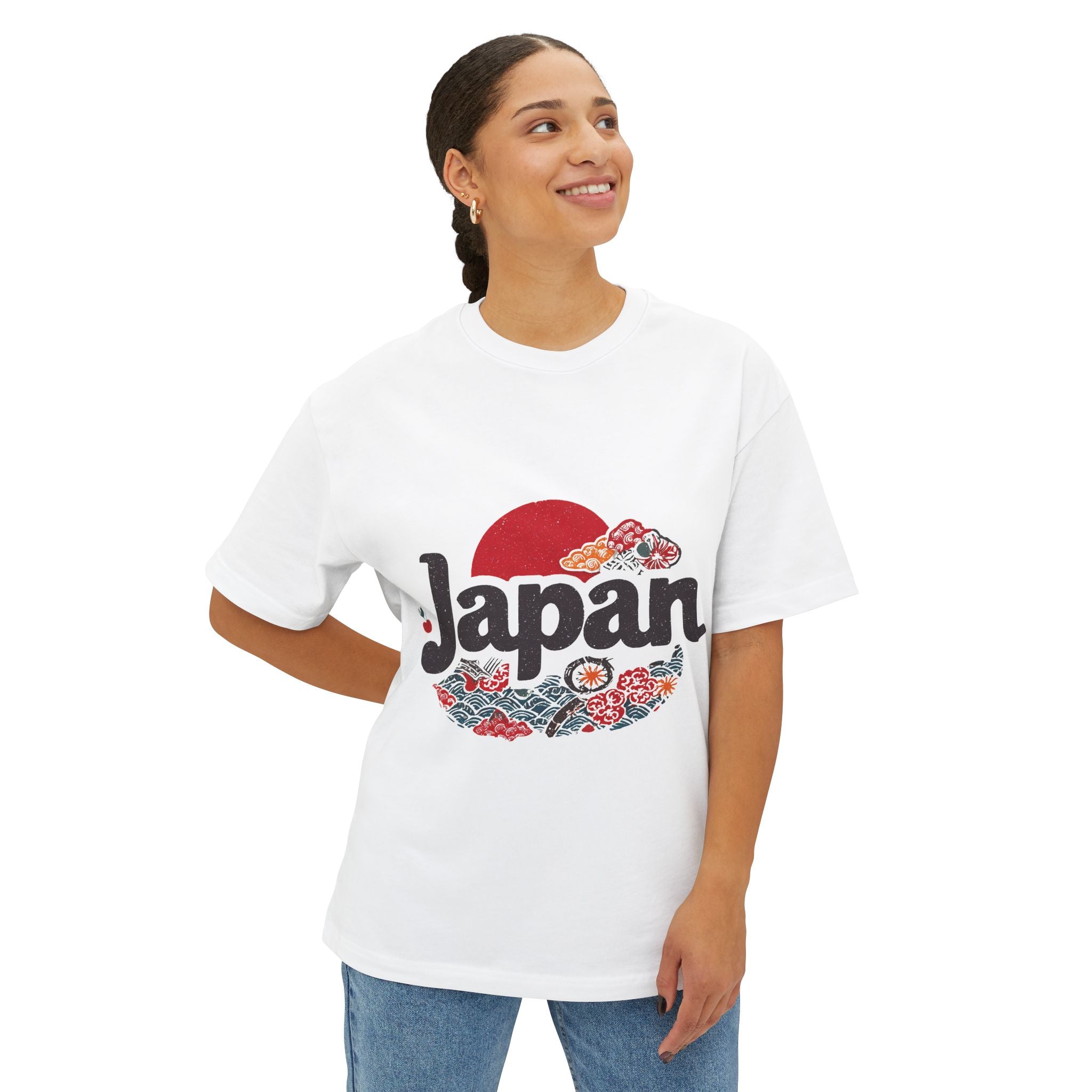 Copy of Japanese Wave Art Unisex Oversized Boxy Tee, Casual Streetwear, Vintage Graphic Tee, Summer Outfit, Gift for Art Lovers