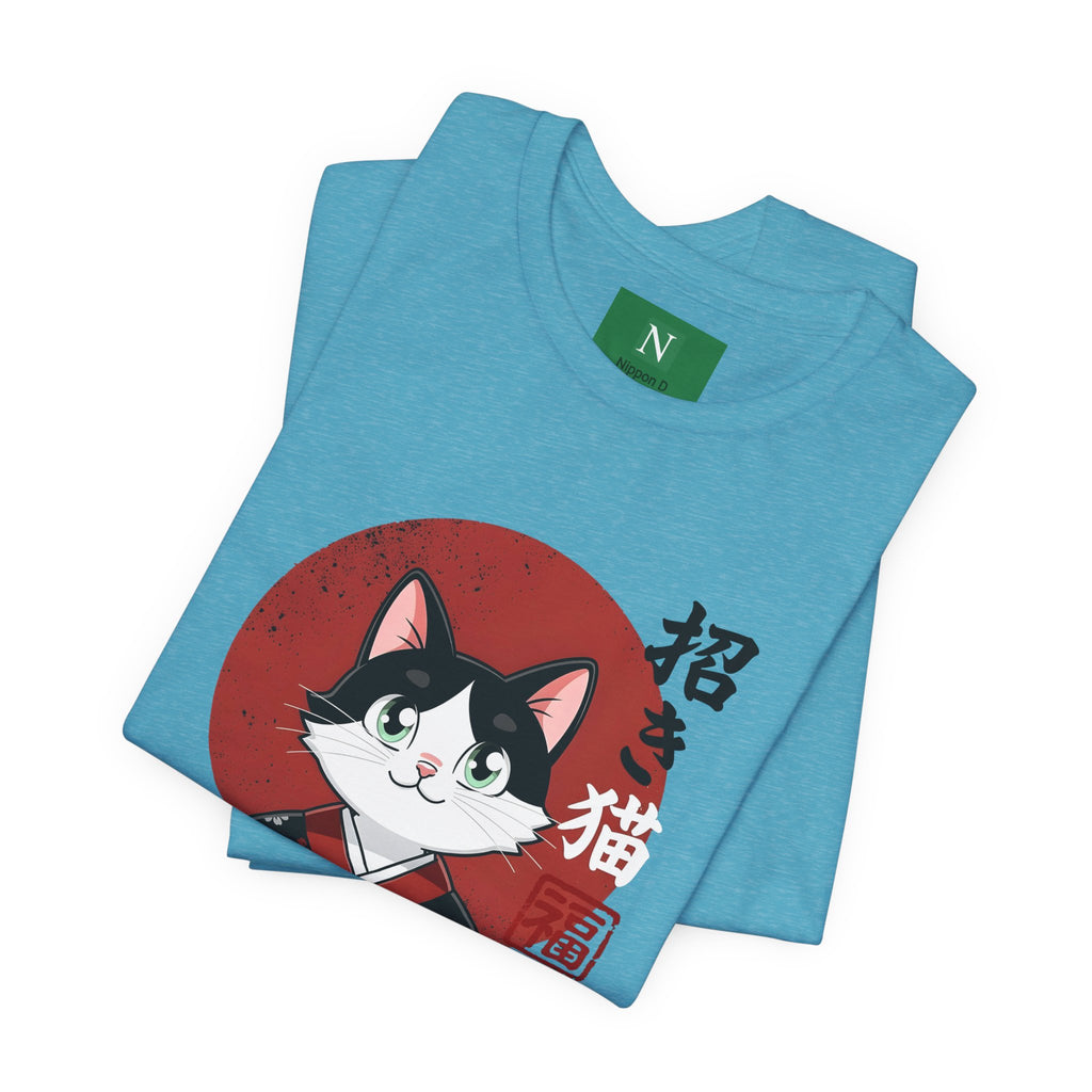 Lucky Cat Kimono T-Shirt — Japanese Maneki-Neko Tee