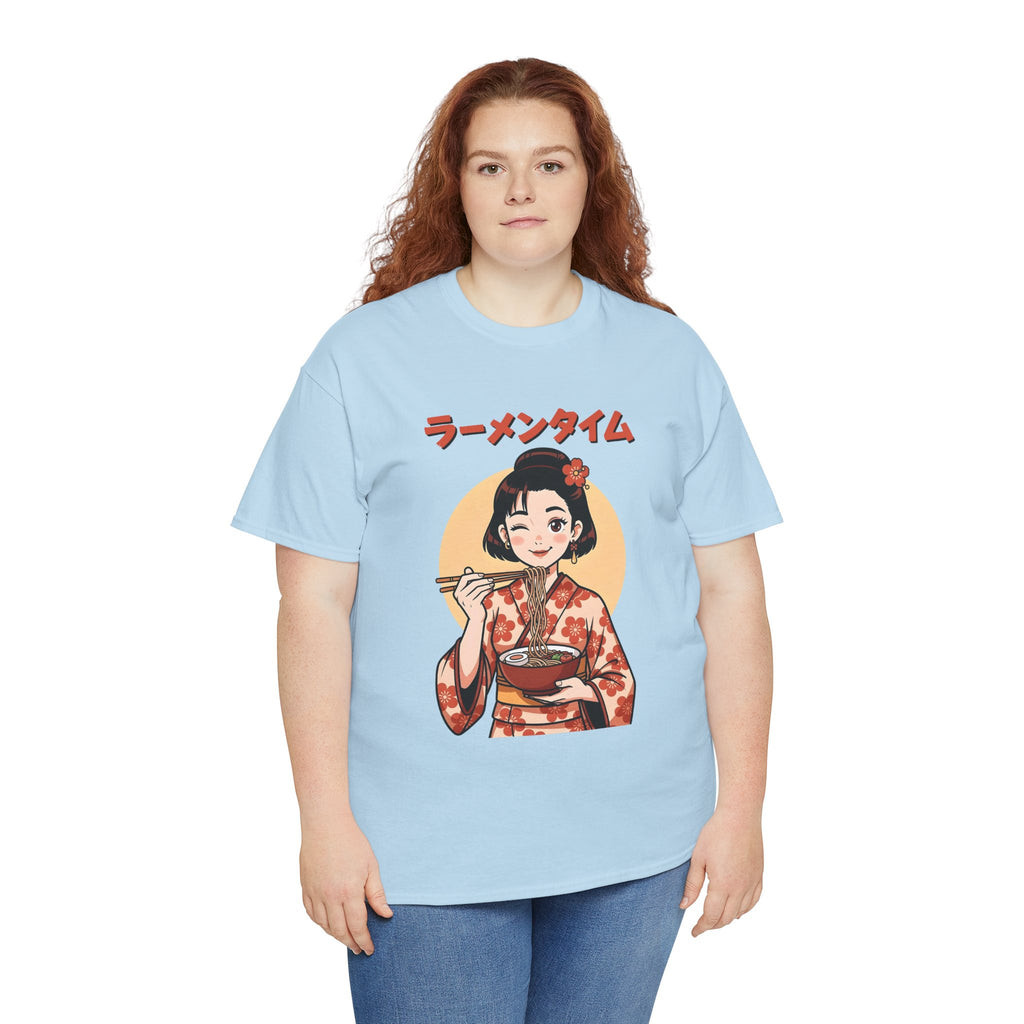 Ramen Time Tee — Cute Kimono Girl Eating Ramen Graphic T-Shirt