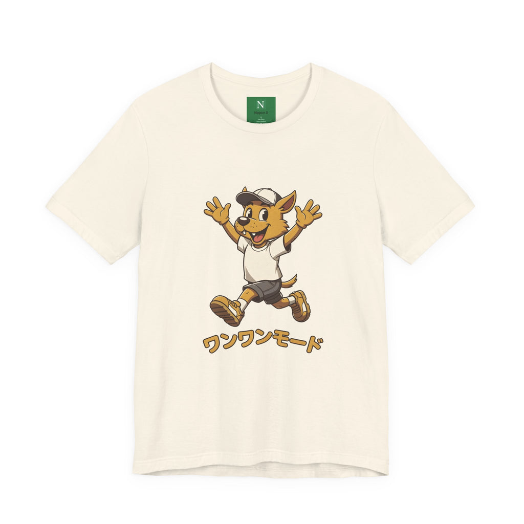 Happy Corgi Character Tee — ワンワンモード (Dog Mode) Cute Cartoon Shirt