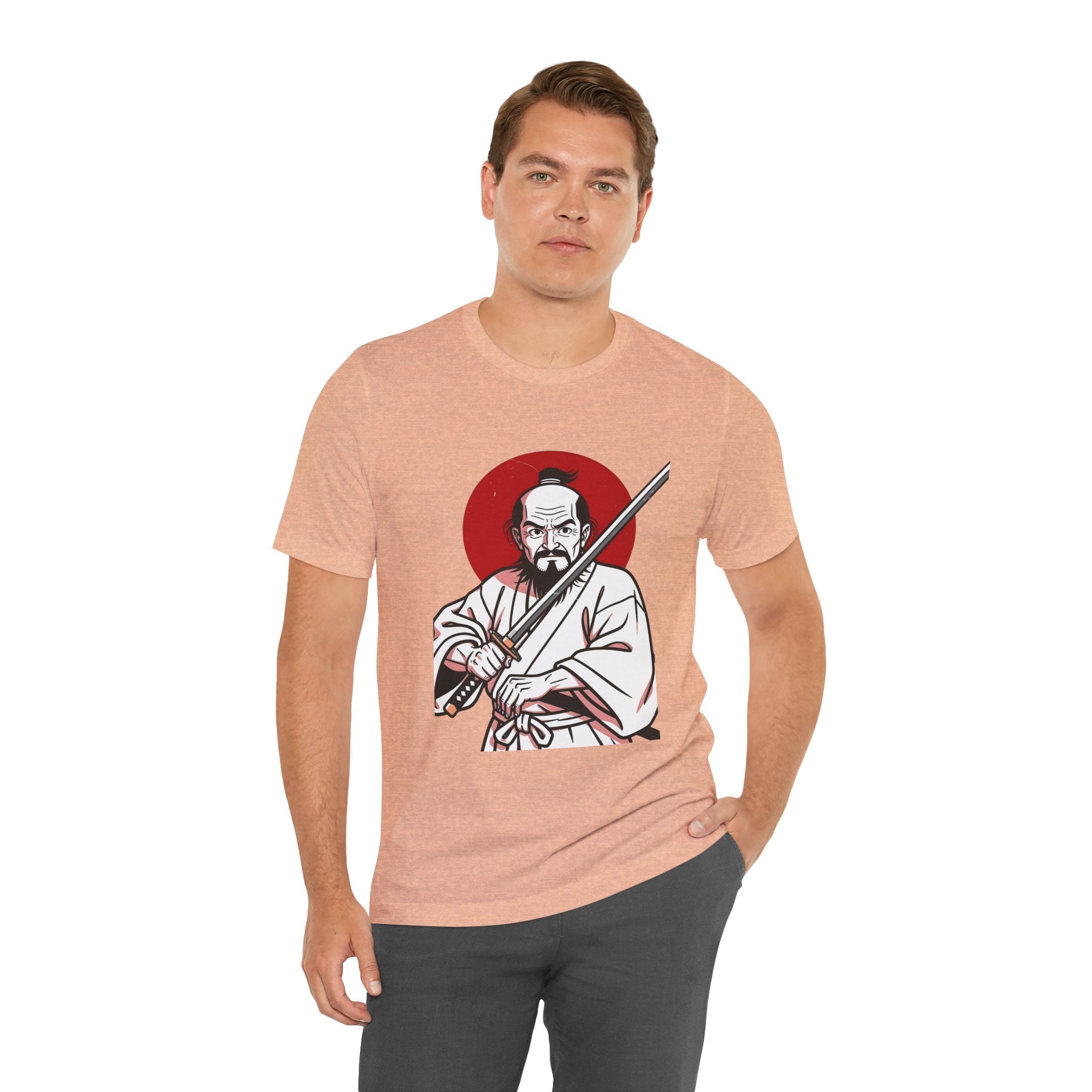 Samurai Warrior T-Shirt – Vintage Katana Illustration with Red Rising Sun