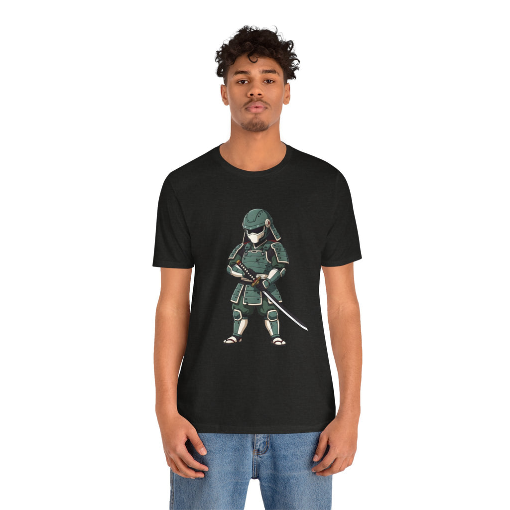 Samurai Cat T-Shirt – Cute Armored Kitty with Katana Graphic