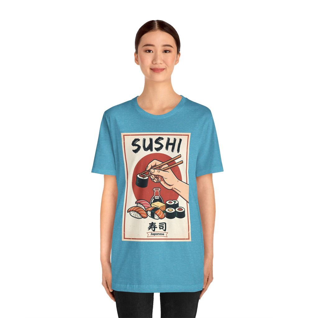 Sushi Poster Graphic Tee — Retro Japanese Sushi Shirt