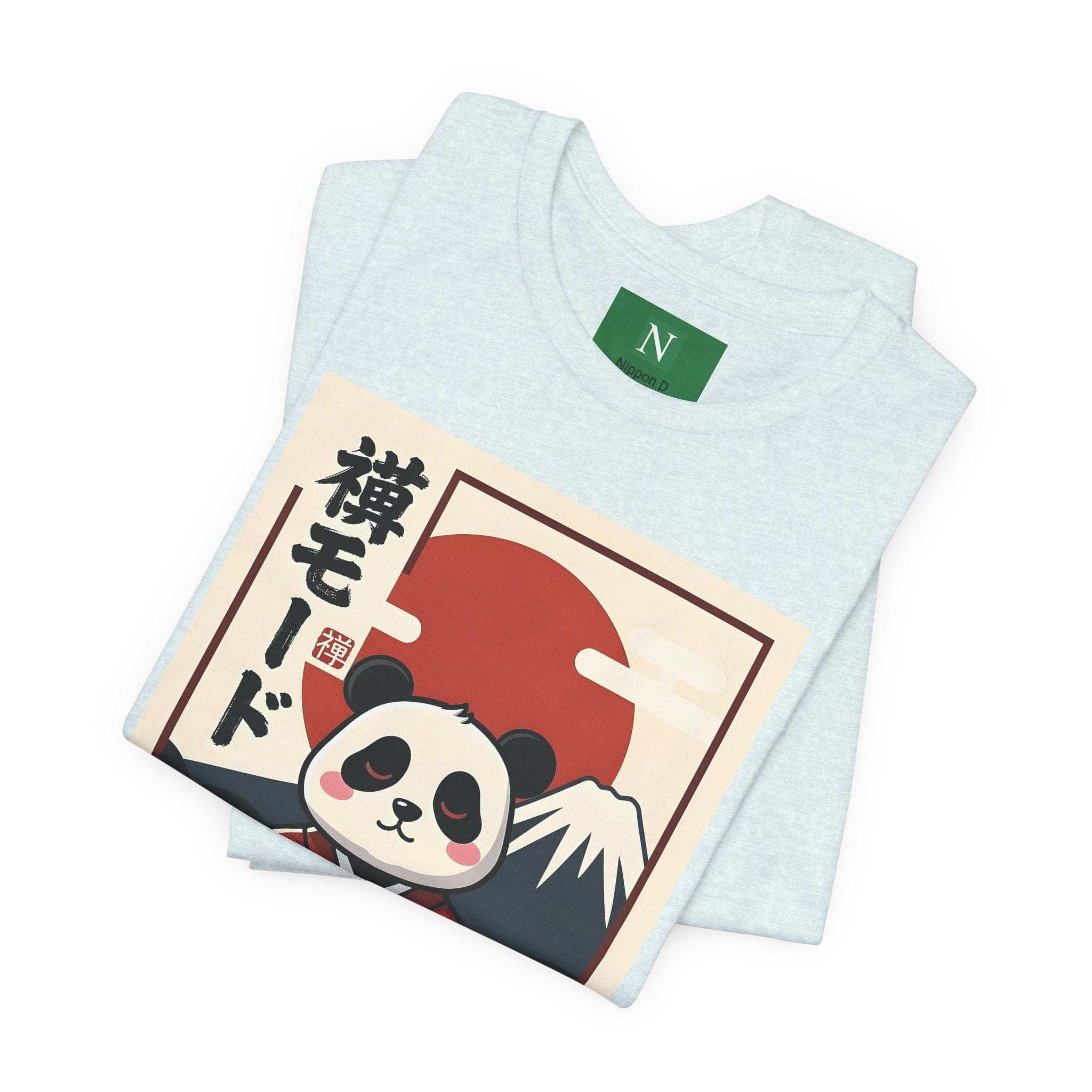 Panda Samurai Tee — Cute Japanese Ukiyo-e Style Graphic T-Shirt