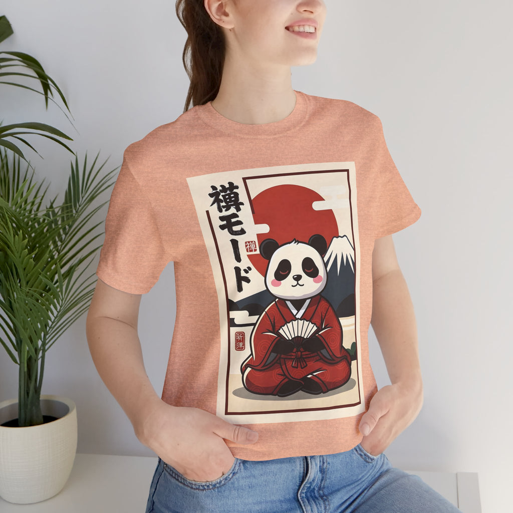 Panda Samurai Tee — Cute Japanese Ukiyo-e Style Graphic T-Shirt