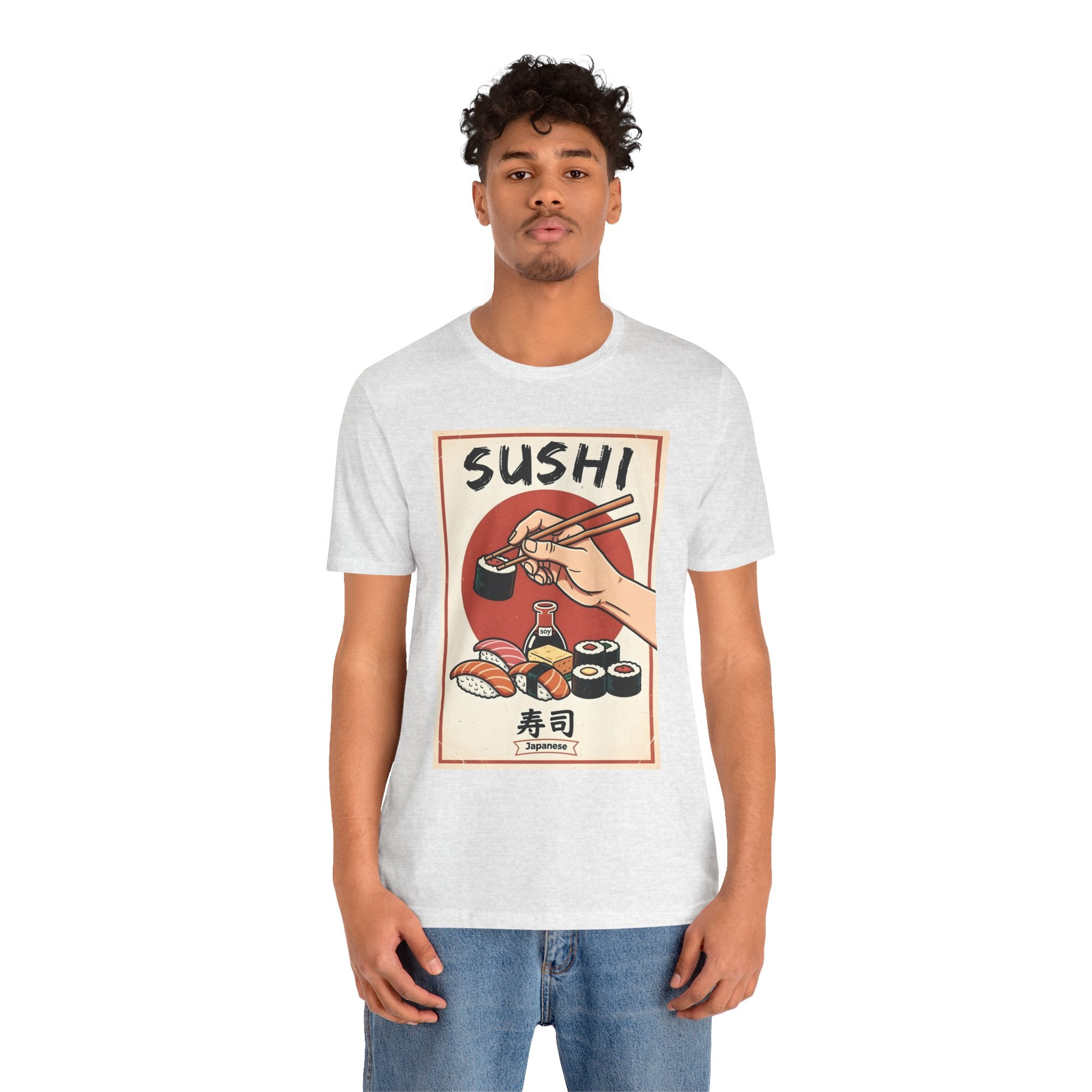 Sushi Poster Graphic Tee — Retro Japanese Sushi Shirt