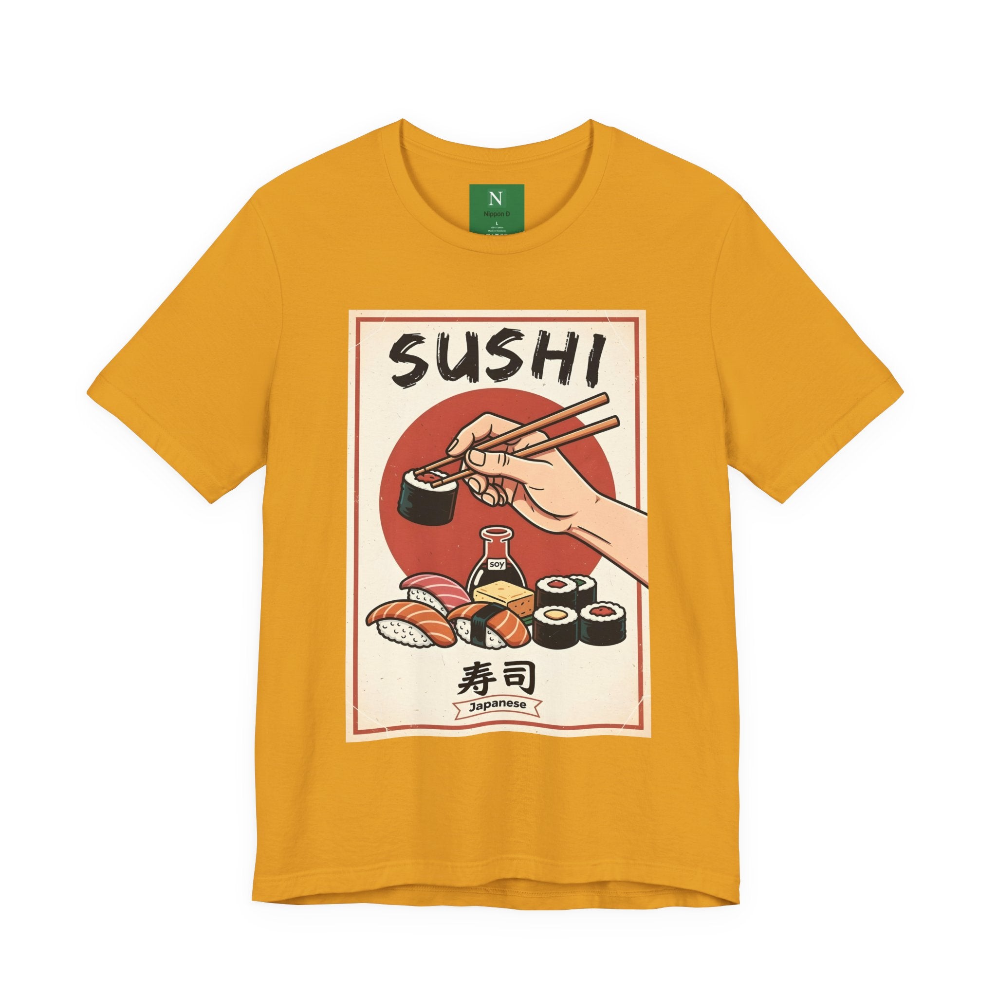 Sushi Poster Graphic Tee — Retro Japanese Sushi Shirt