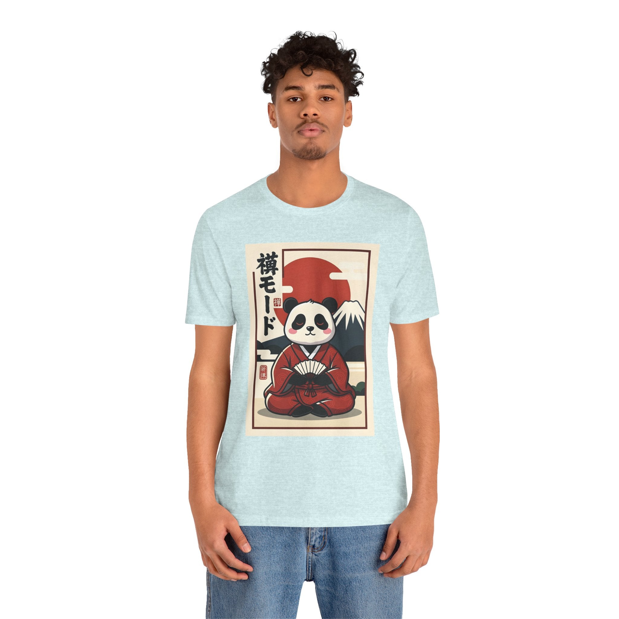 Panda Samurai Tee — Cute Japanese Ukiyo-e Style Graphic T-Shirt