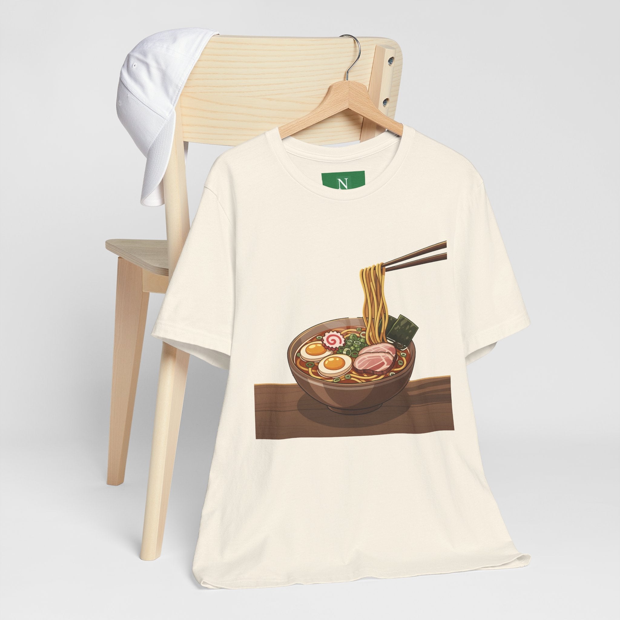 Ramen Bowl Graphic Tee – Chopsticks & Noodles Japanese Food T-Shirt