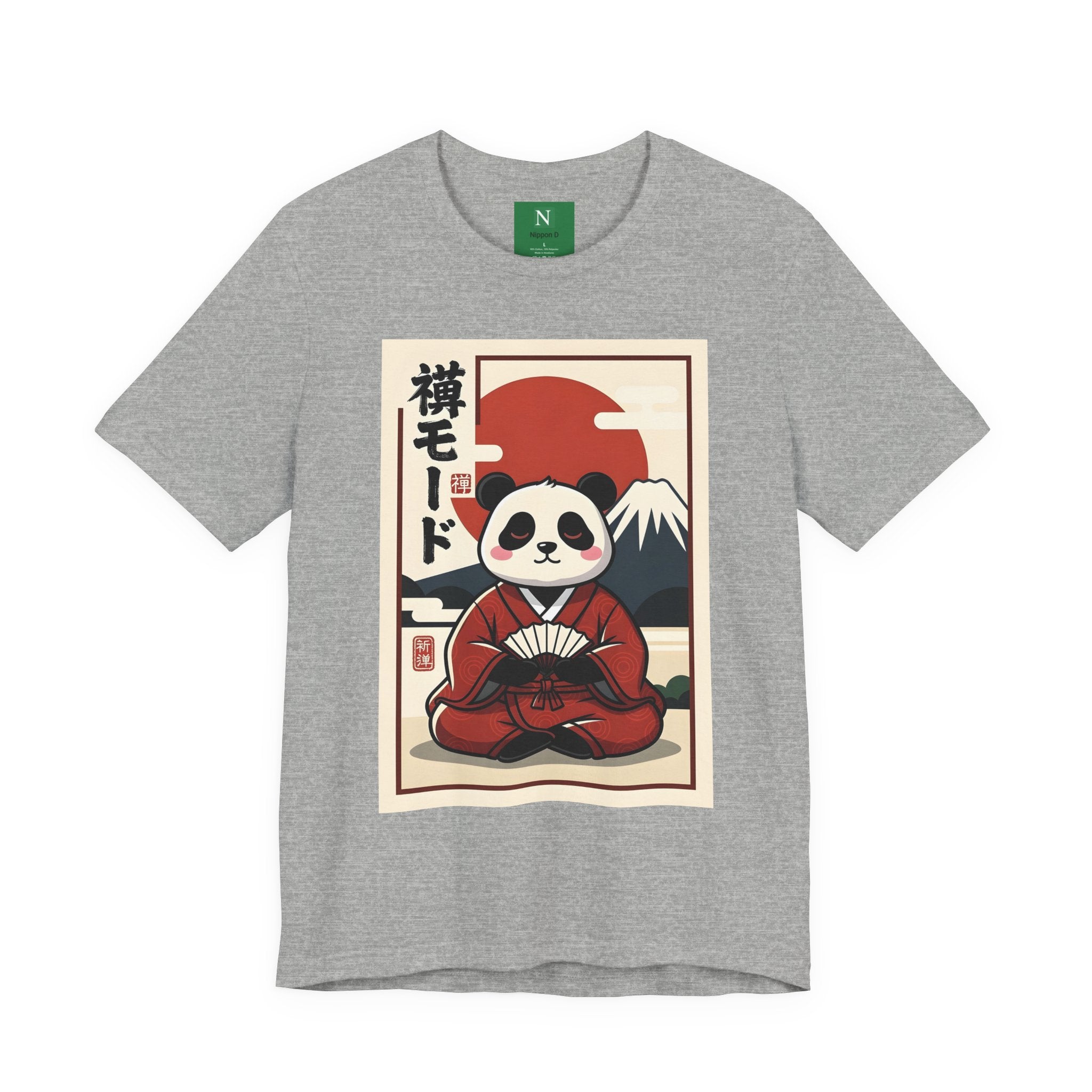 Panda Samurai Tee — Cute Japanese Ukiyo-e Style Graphic T-Shirt