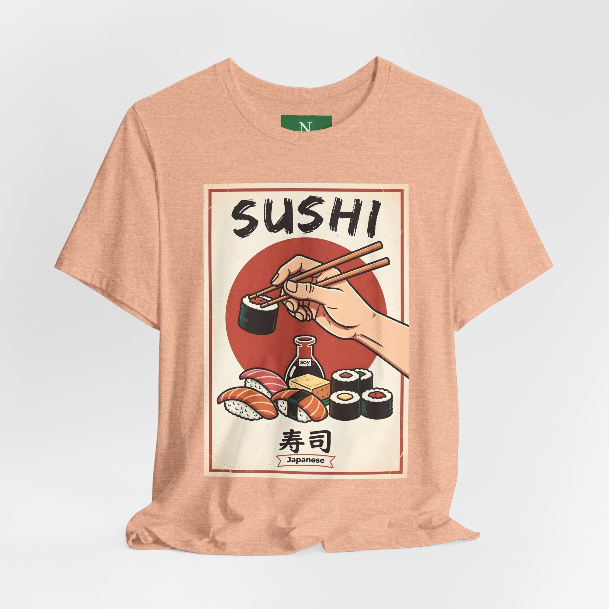 Sushi Poster Graphic Tee — Retro Japanese Sushi Shirt