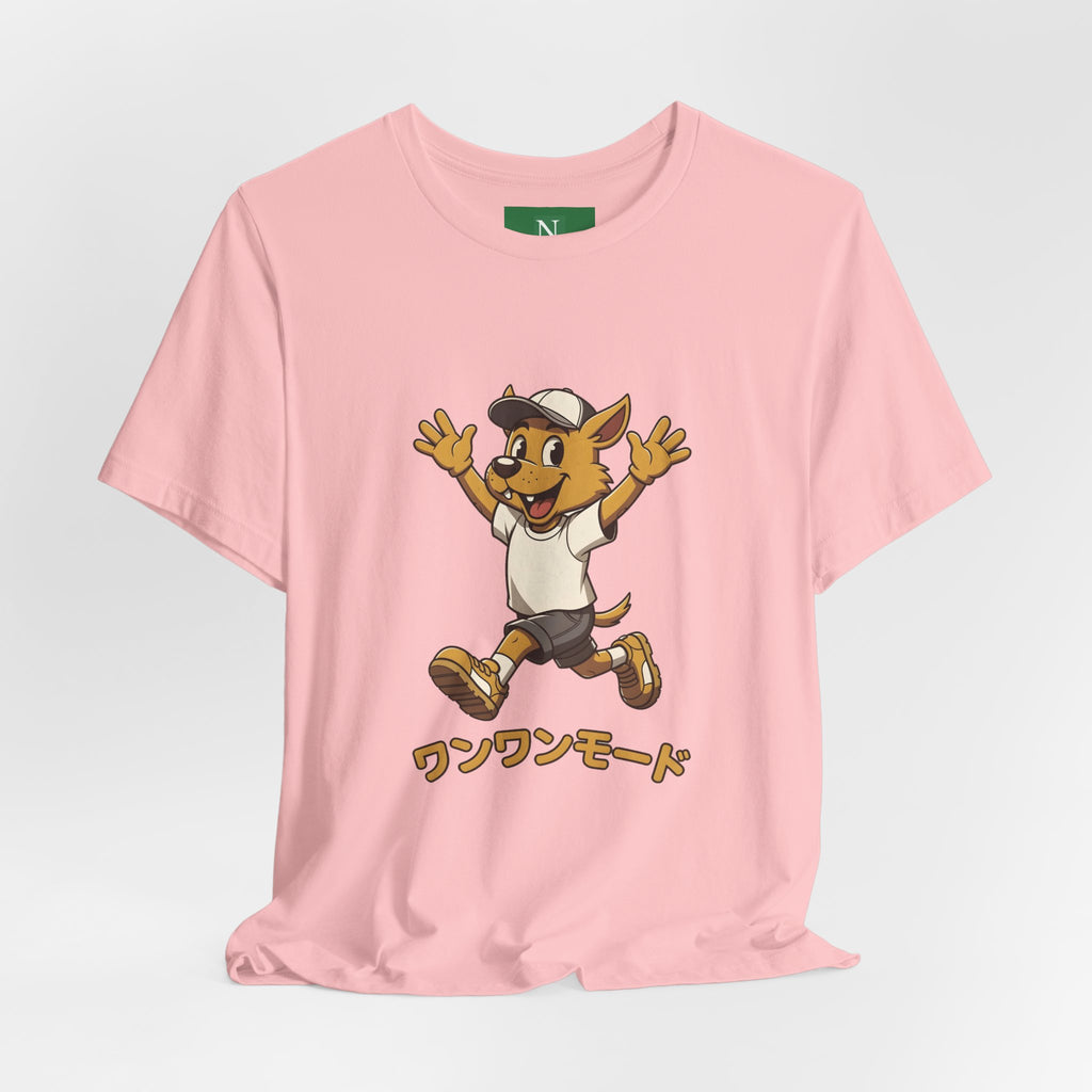 Happy Corgi Character Tee — ワンワンモード (Dog Mode) Cute Cartoon Shirt