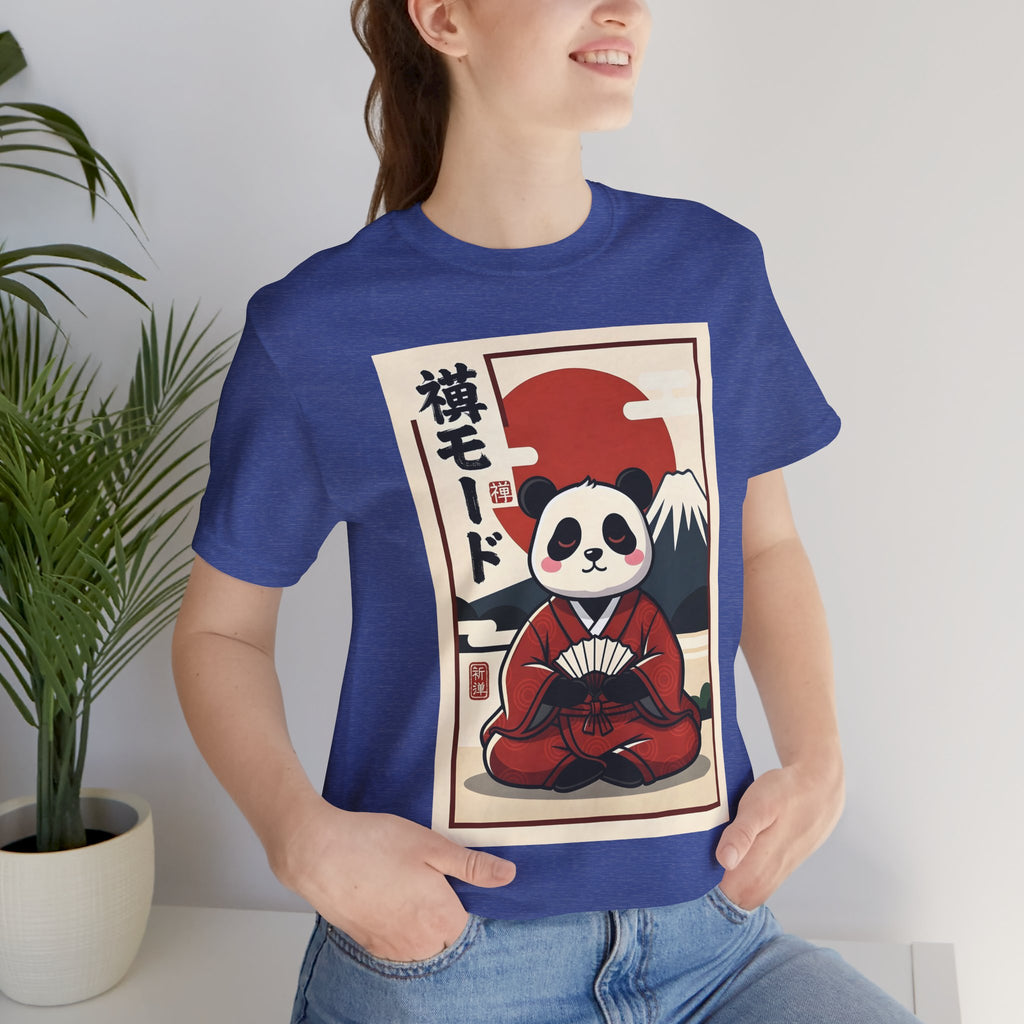 Panda Samurai Tee — Cute Japanese Ukiyo-e Style Graphic T-Shirt