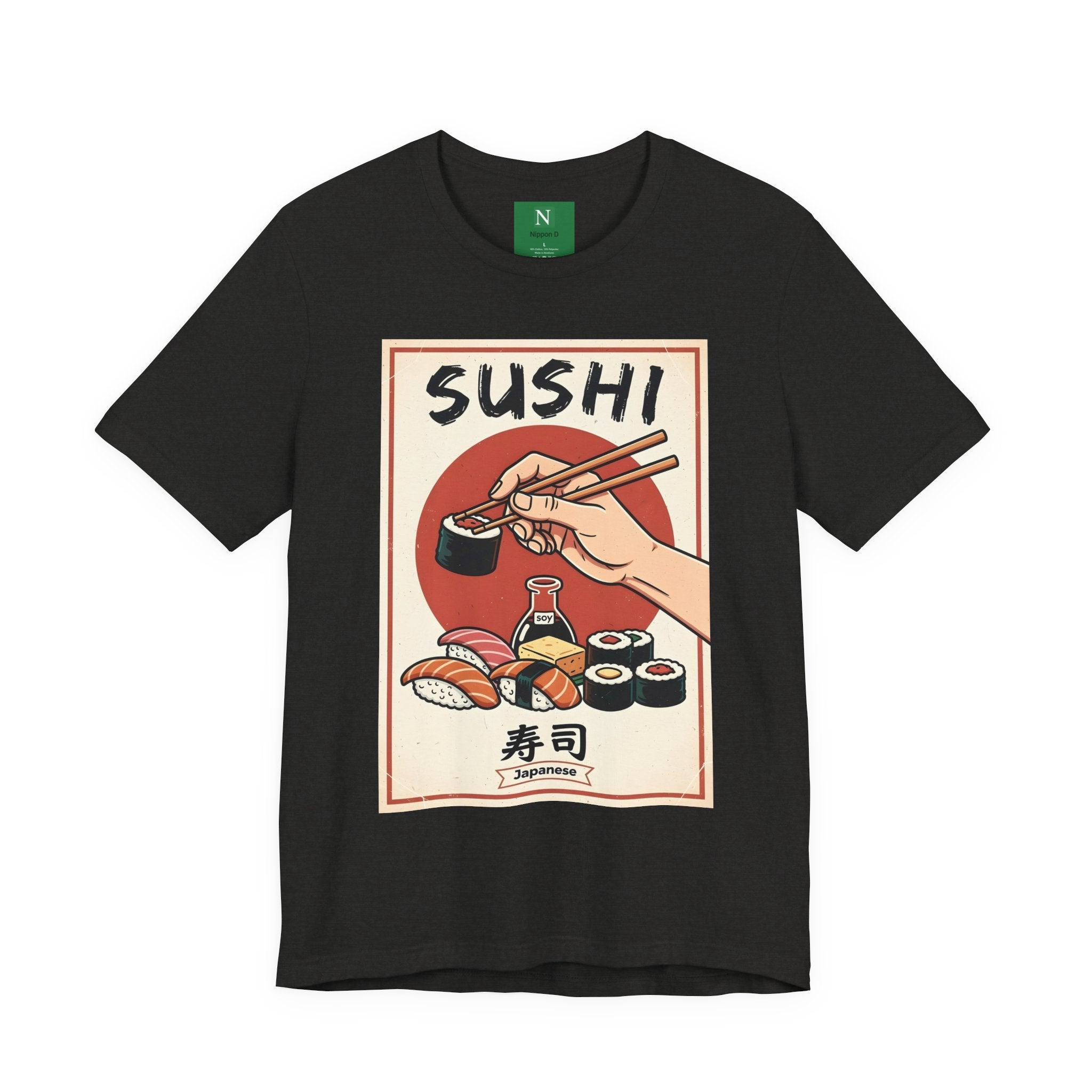 Sushi Poster Graphic Tee — Retro Japanese Sushi Shirt