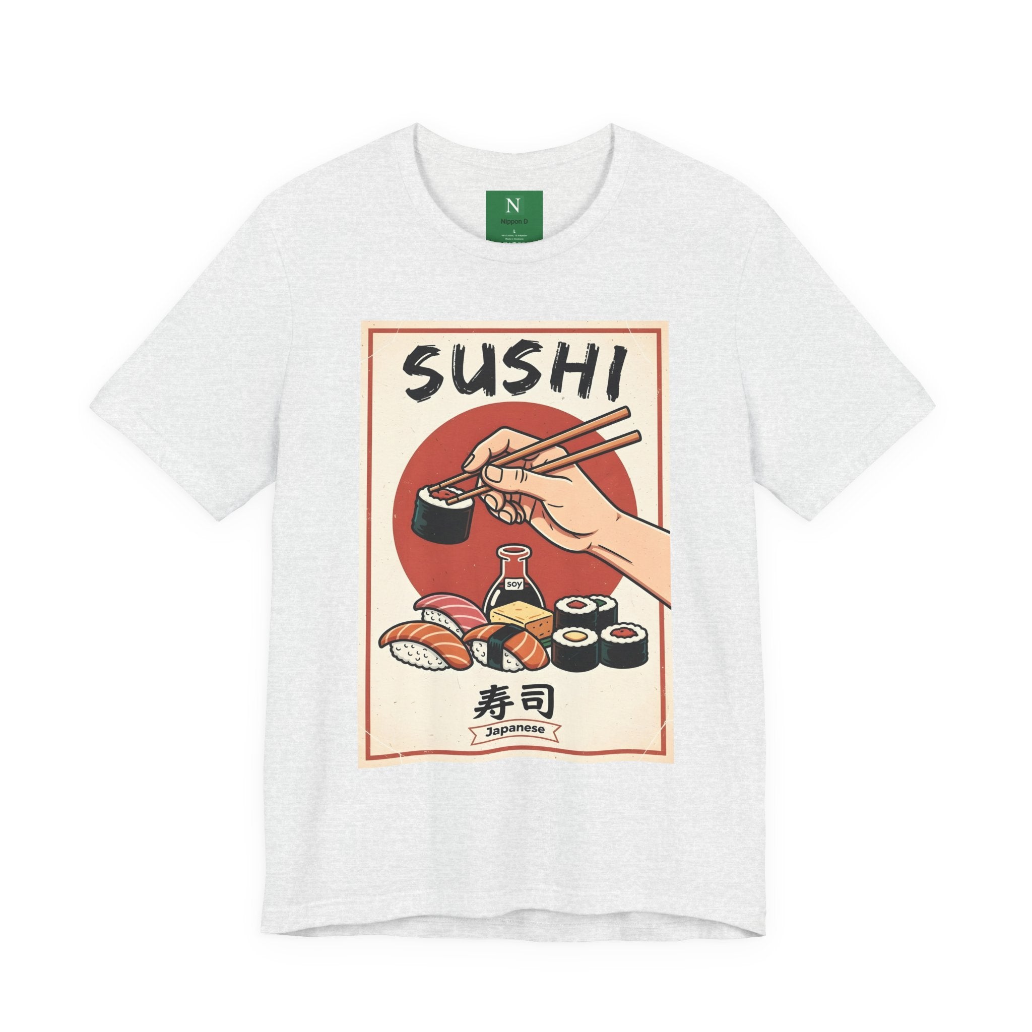 Sushi Poster Graphic Tee — Retro Japanese Sushi Shirt