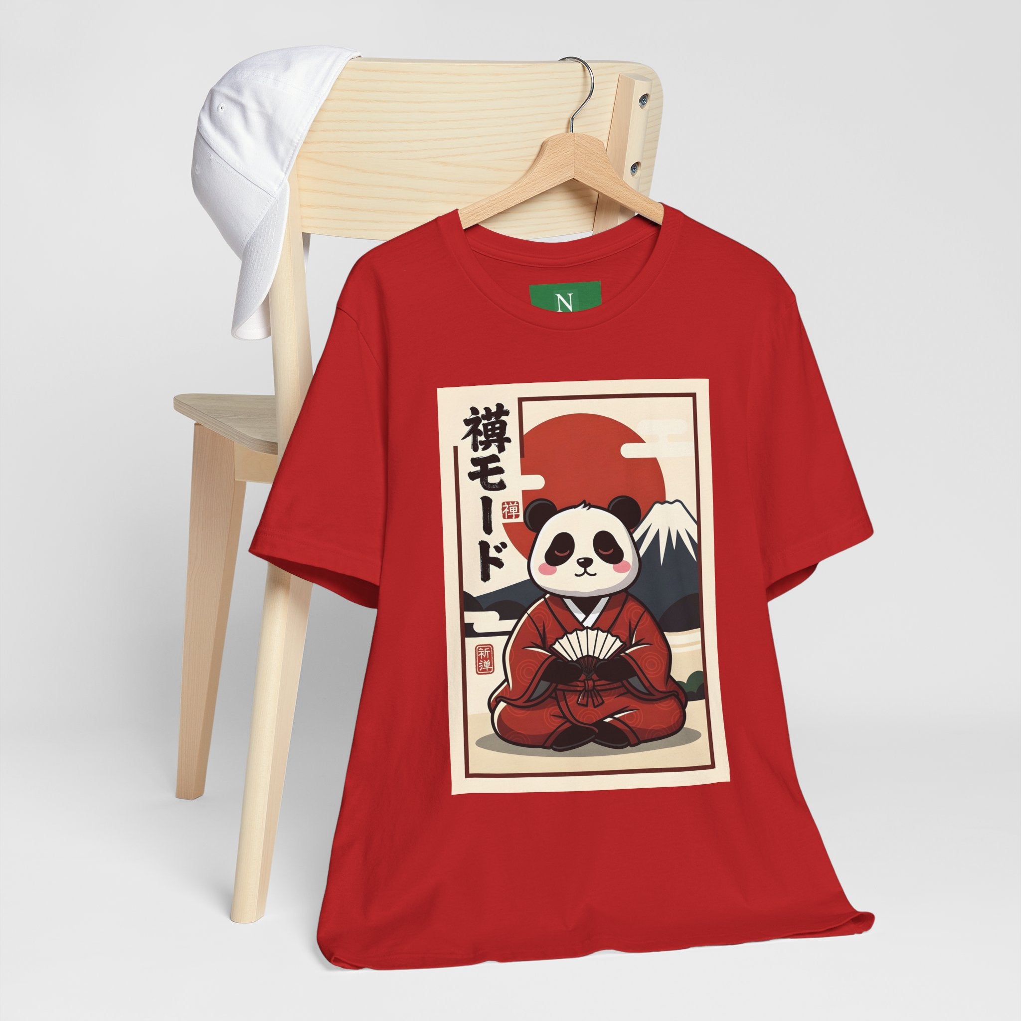 Panda Samurai Tee — Cute Japanese Ukiyo-e Style Graphic T-Shirt