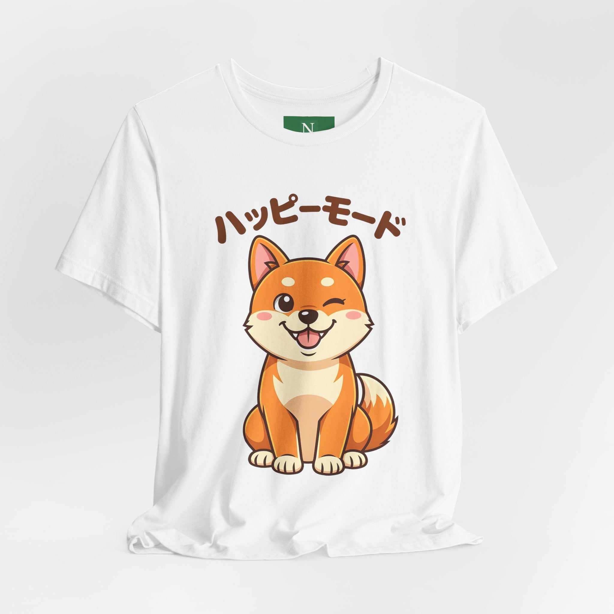 Happy Mode Shiba Inu T‑Shirt — Cute Japanese Kawaii Dog Tee
