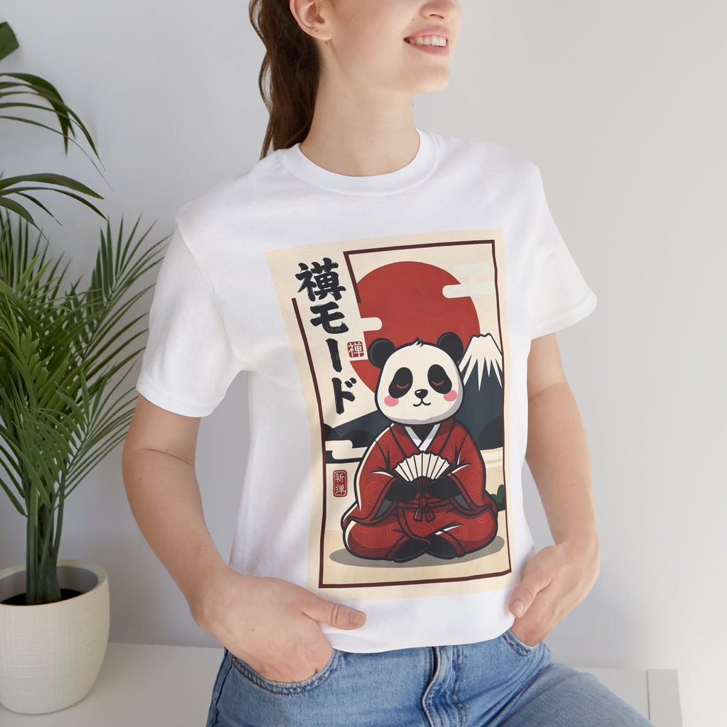 Panda Samurai Tee — Cute Japanese Ukiyo-e Style Graphic T-Shirt