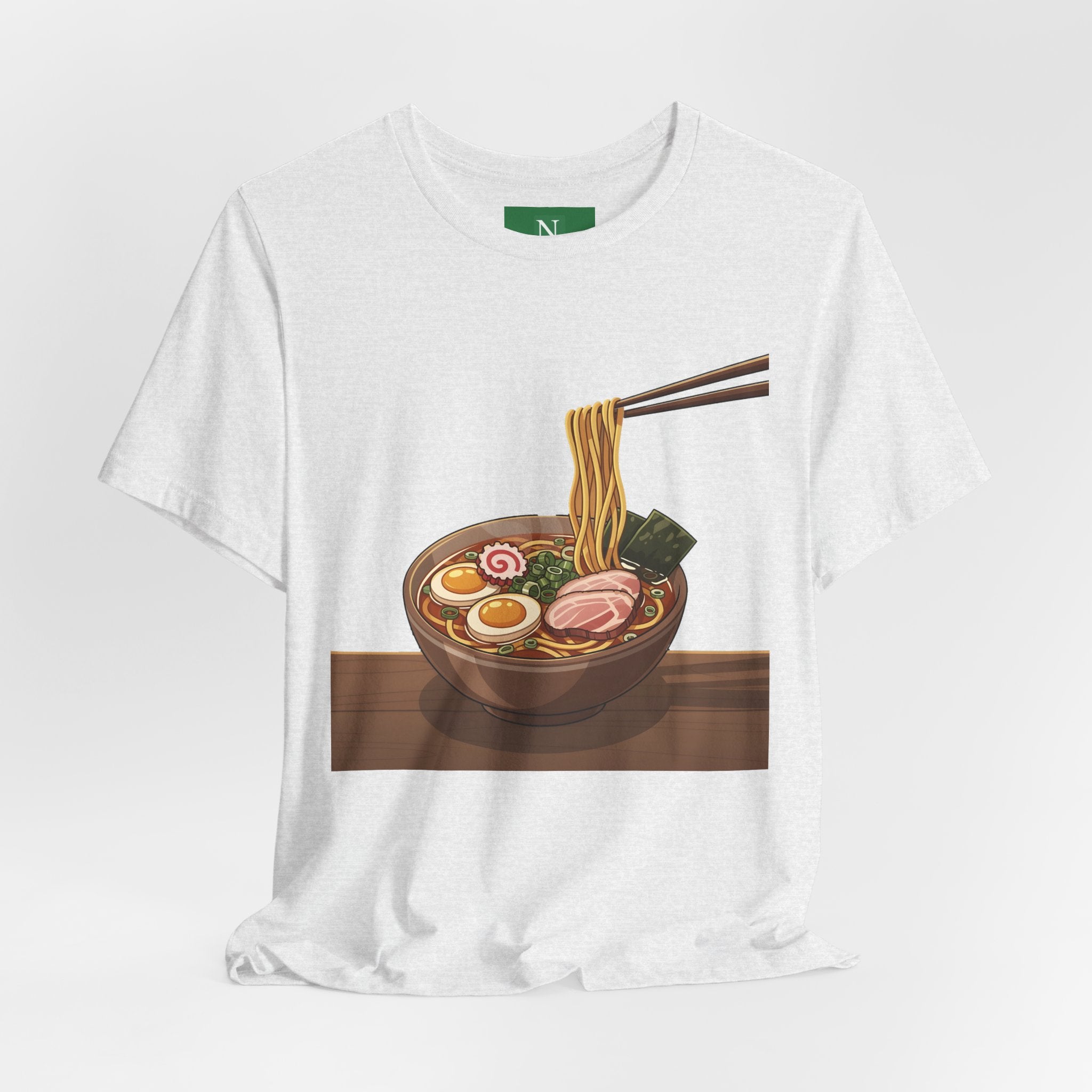 Ramen Bowl Graphic Tee – Chopsticks & Noodles Japanese Food T-Shirt