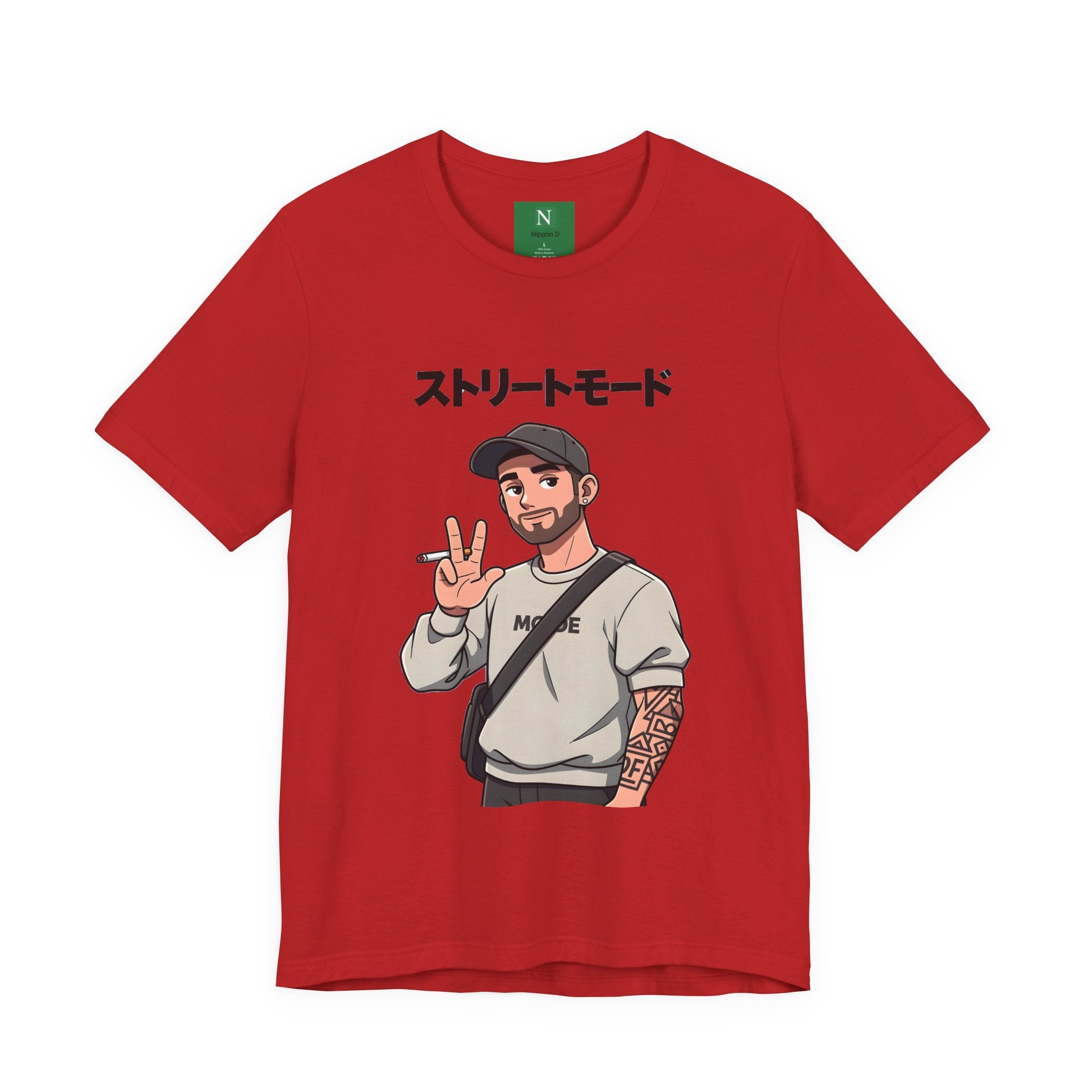Street Mode Graphic Tee — Japanese Text Casual Urban T-Shirt