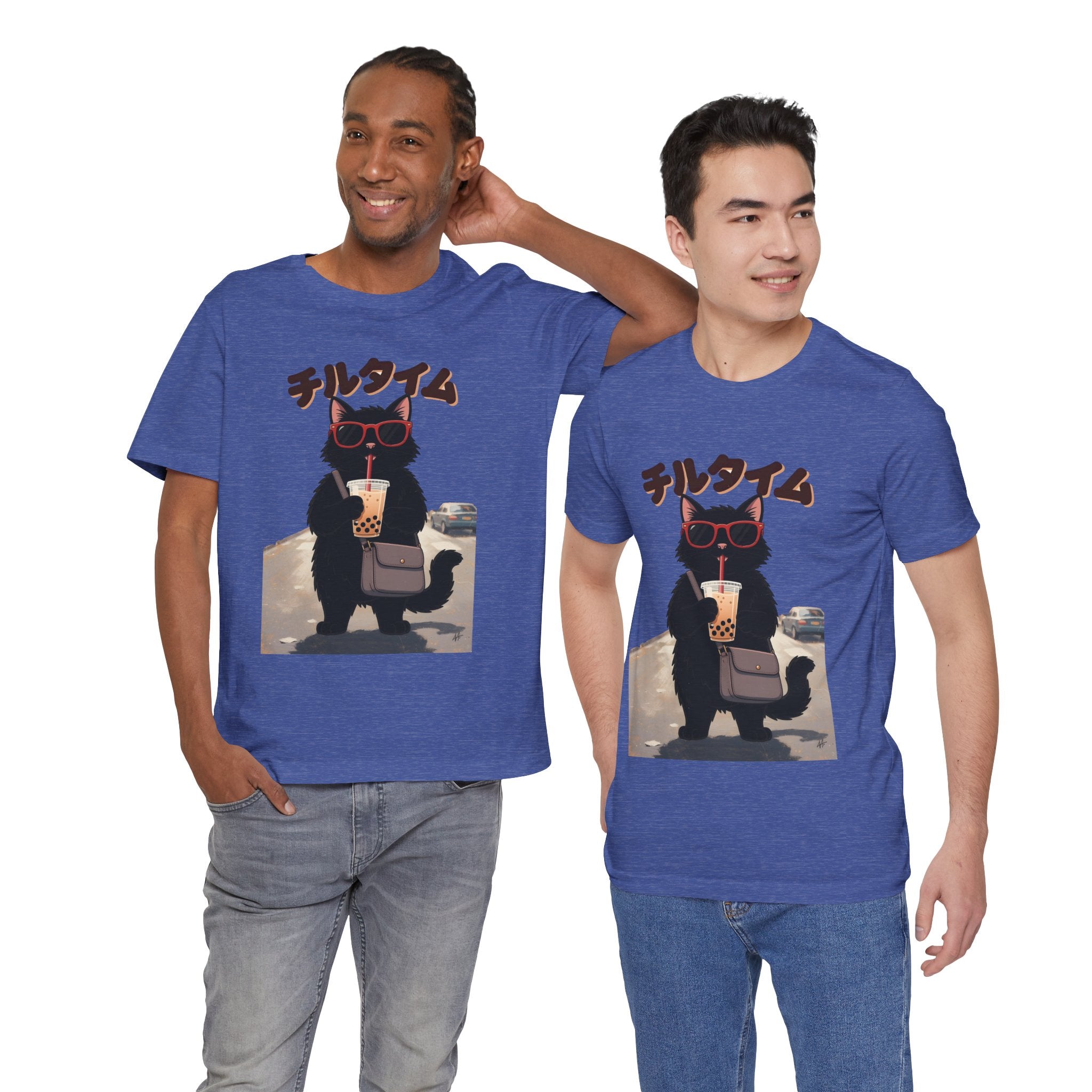 Boba Cat Tee — Cute Cat Drinking Bubble Tea Graphic T-Shirt