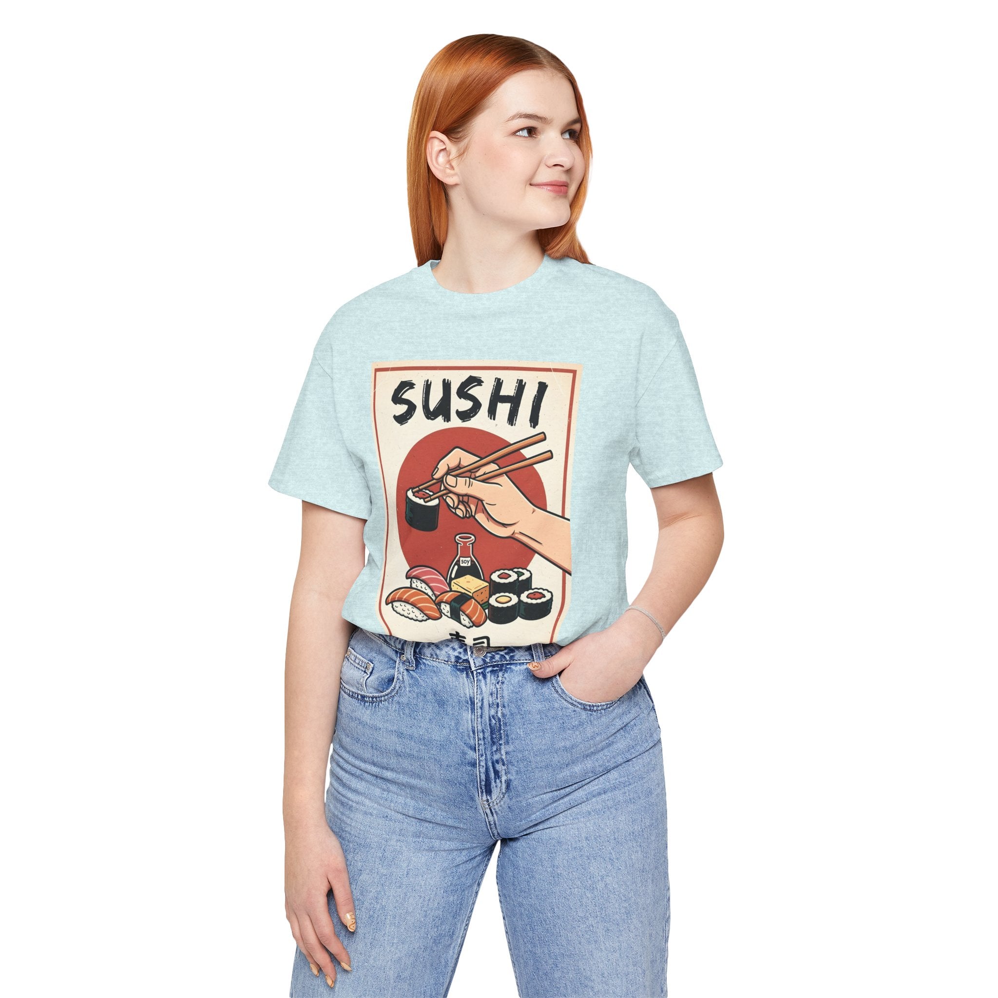 Sushi Poster Graphic Tee — Retro Japanese Sushi Shirt