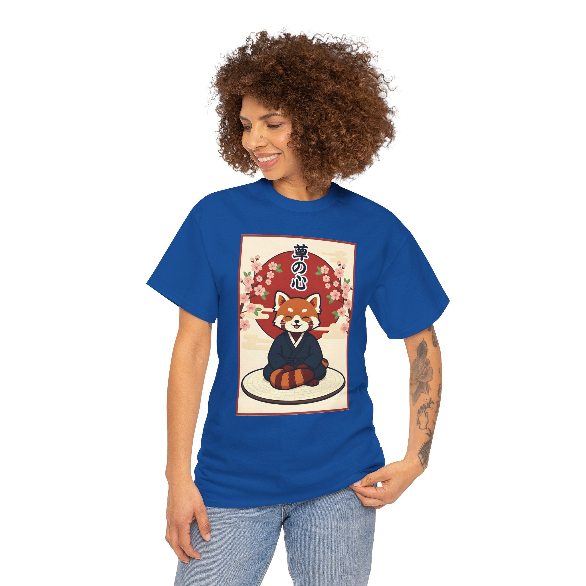 Red Panda Zen T-Shirt — Cute Japanese-Inspired Meditation Design