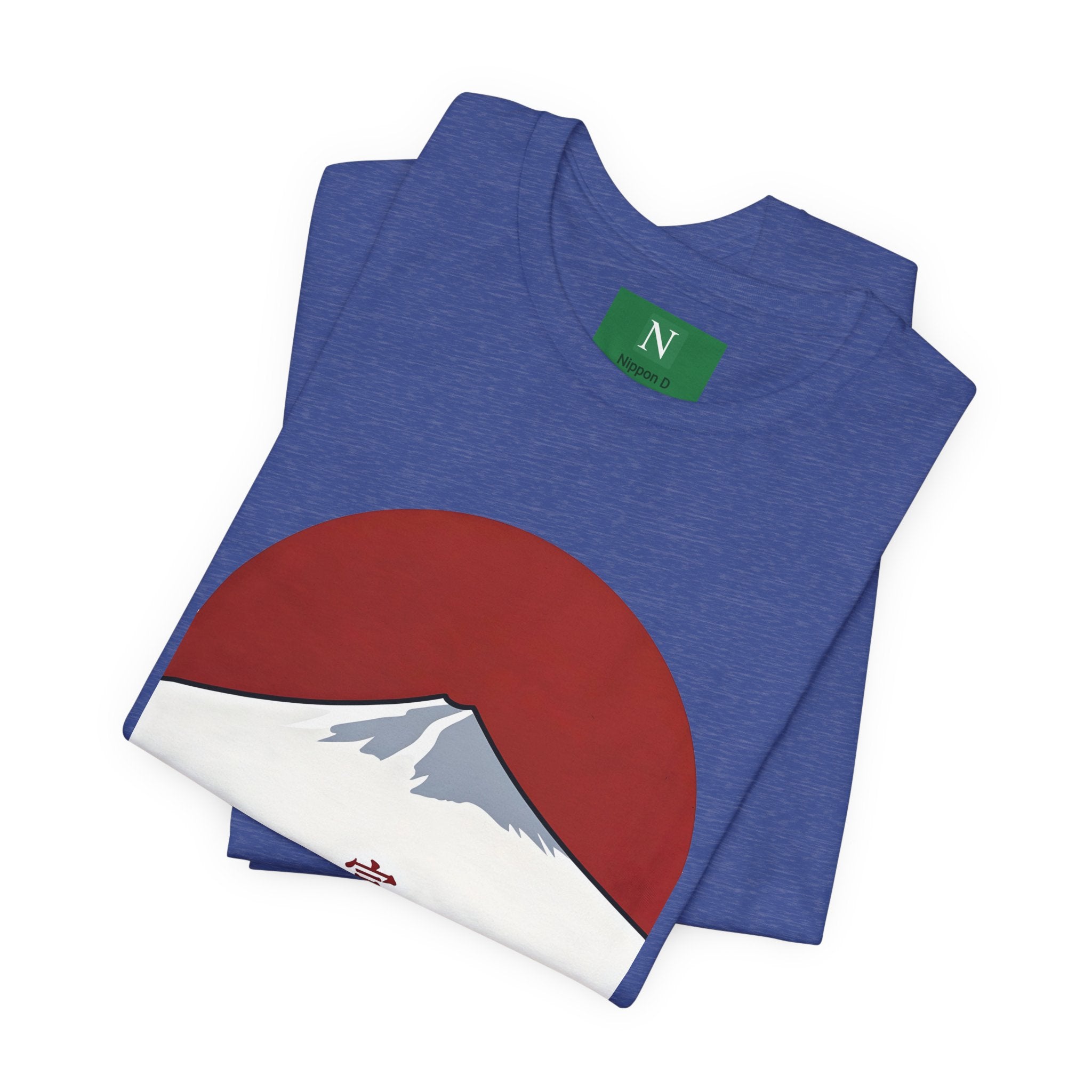 Mount Fuji Tee — Japanese Red Sun Graphic with Kanji 富士山